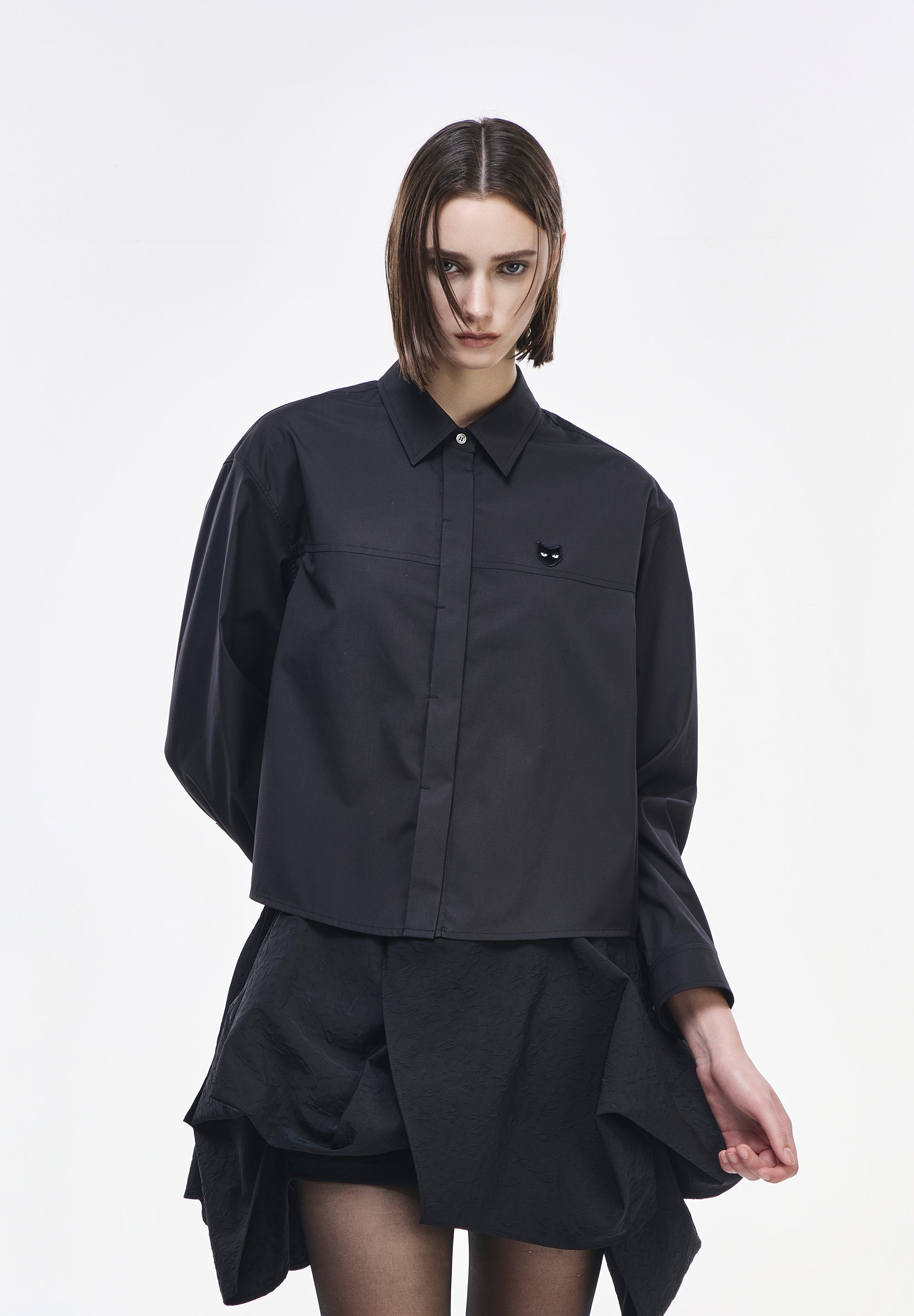 PANTHER CROP FLARE SHIRT