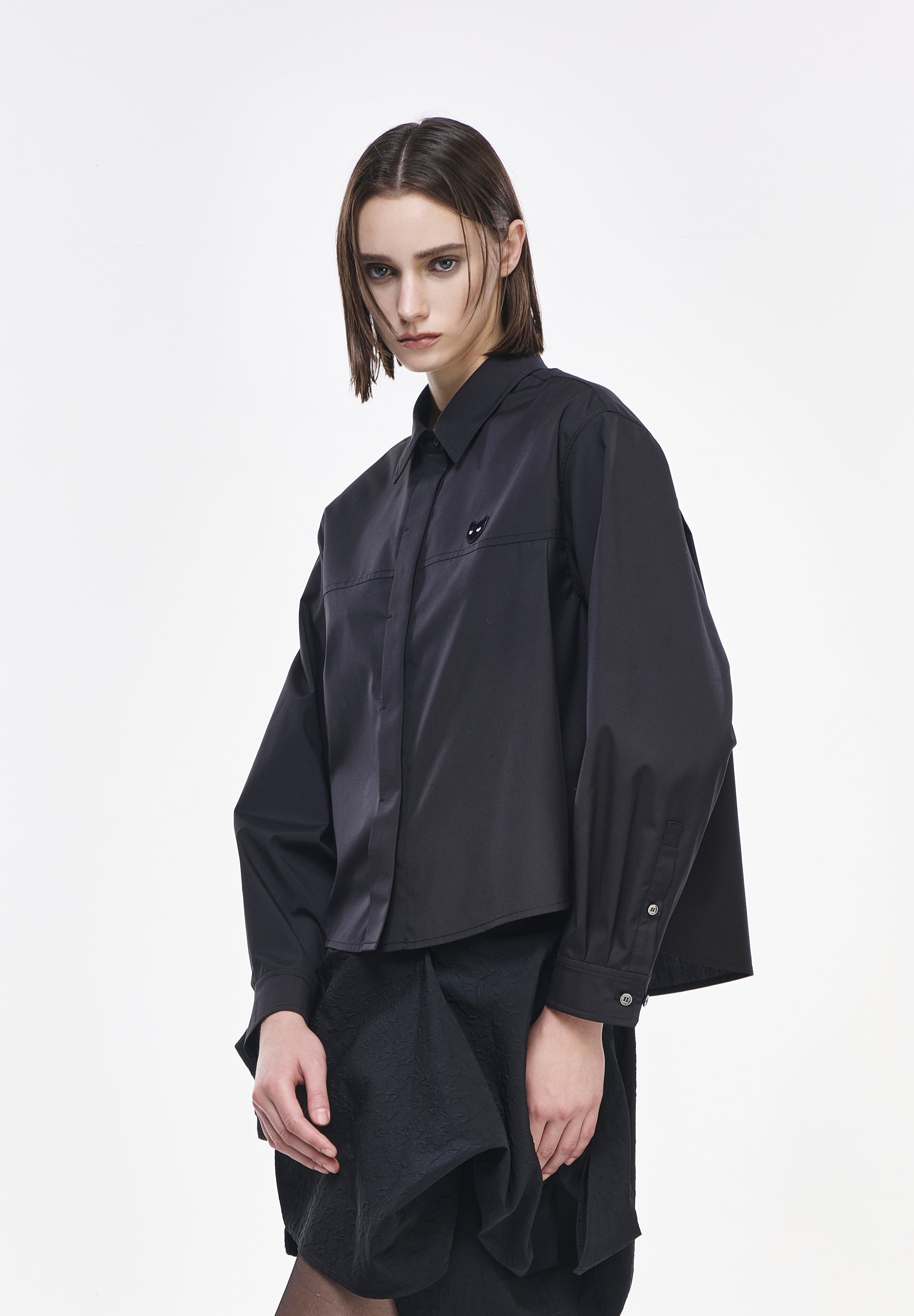 PANTHER CROP FLARE SHIRT