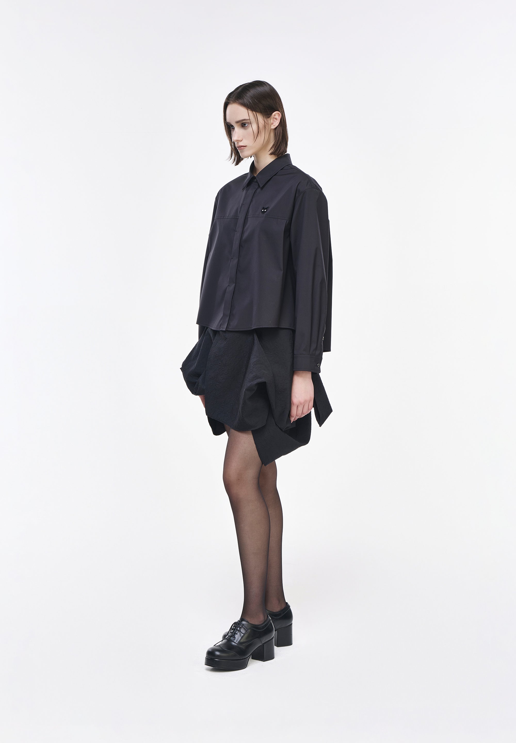 PANTHER CROP FLARE SHIRT