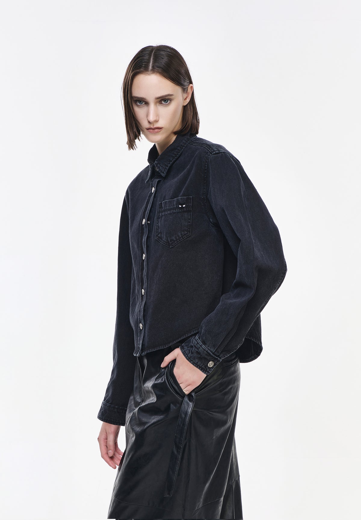 PANTHER FLARE DENIM SHIRT
