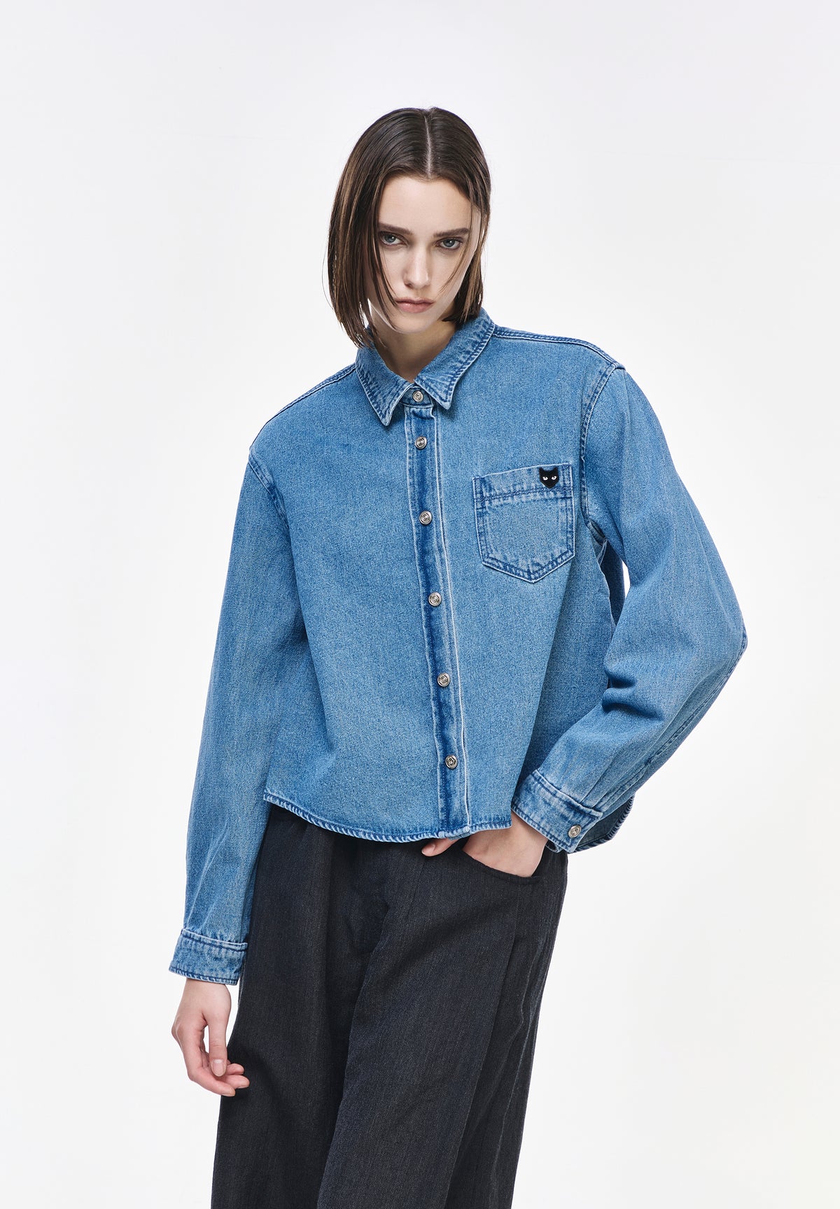 PANTHER FLARE DENIM SHIRT