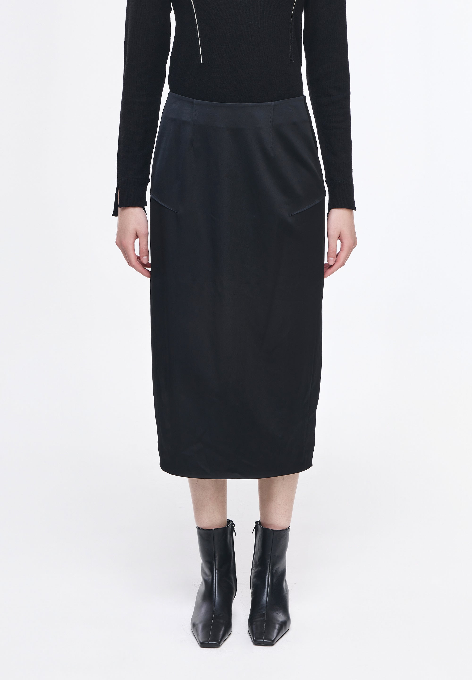FLUTE PENCIL SKIRT