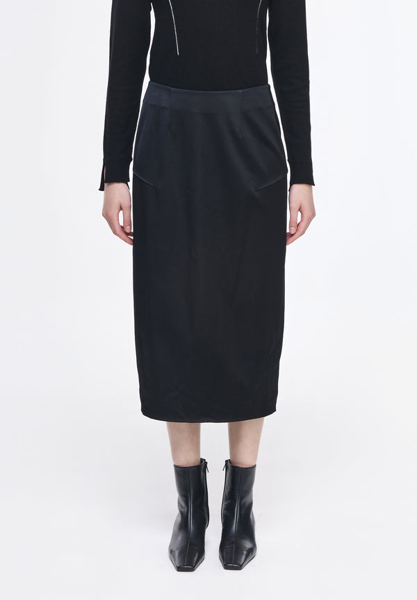 FLUTE PENCIL SKIRT