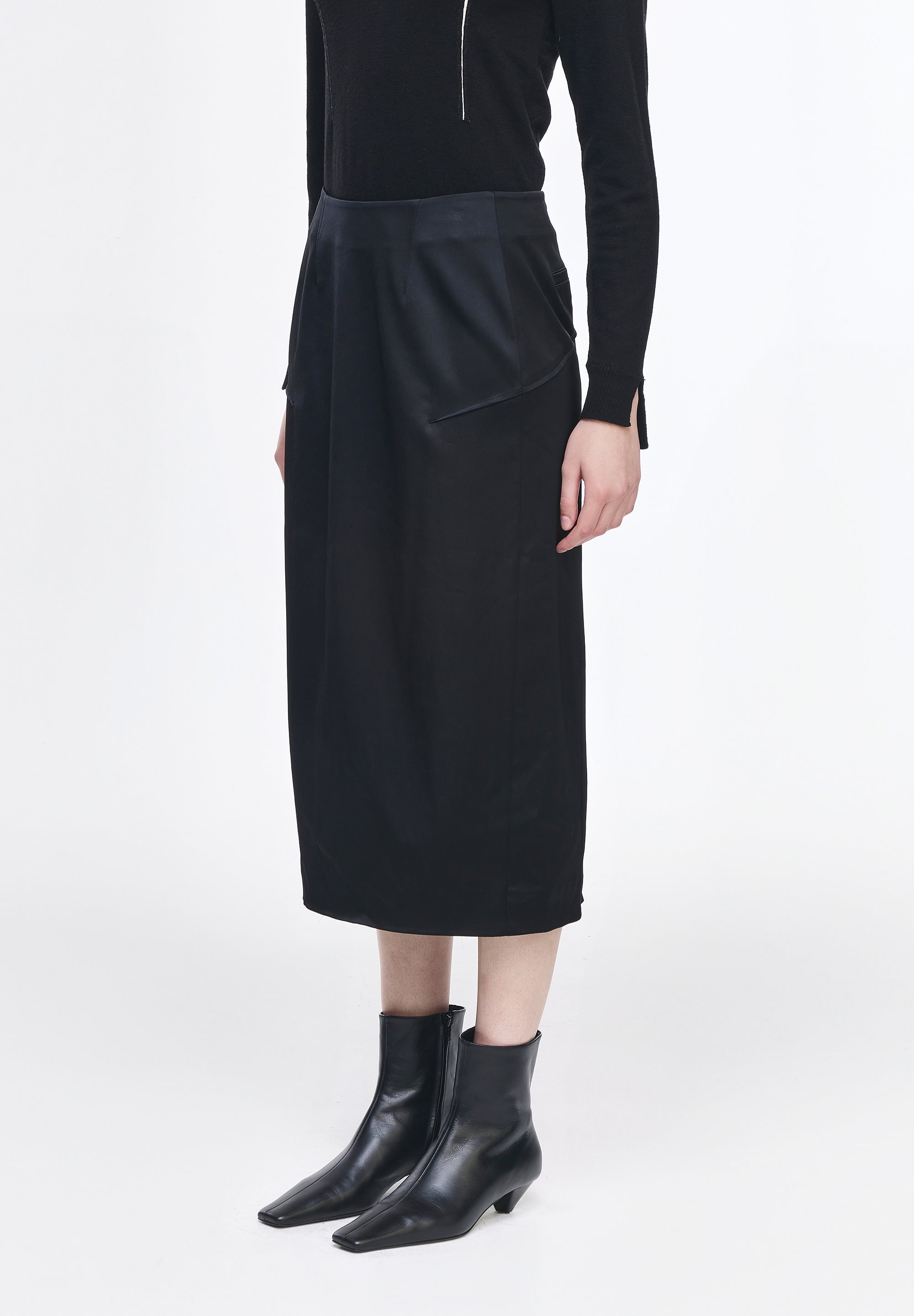 FLUTE PENCIL SKIRT