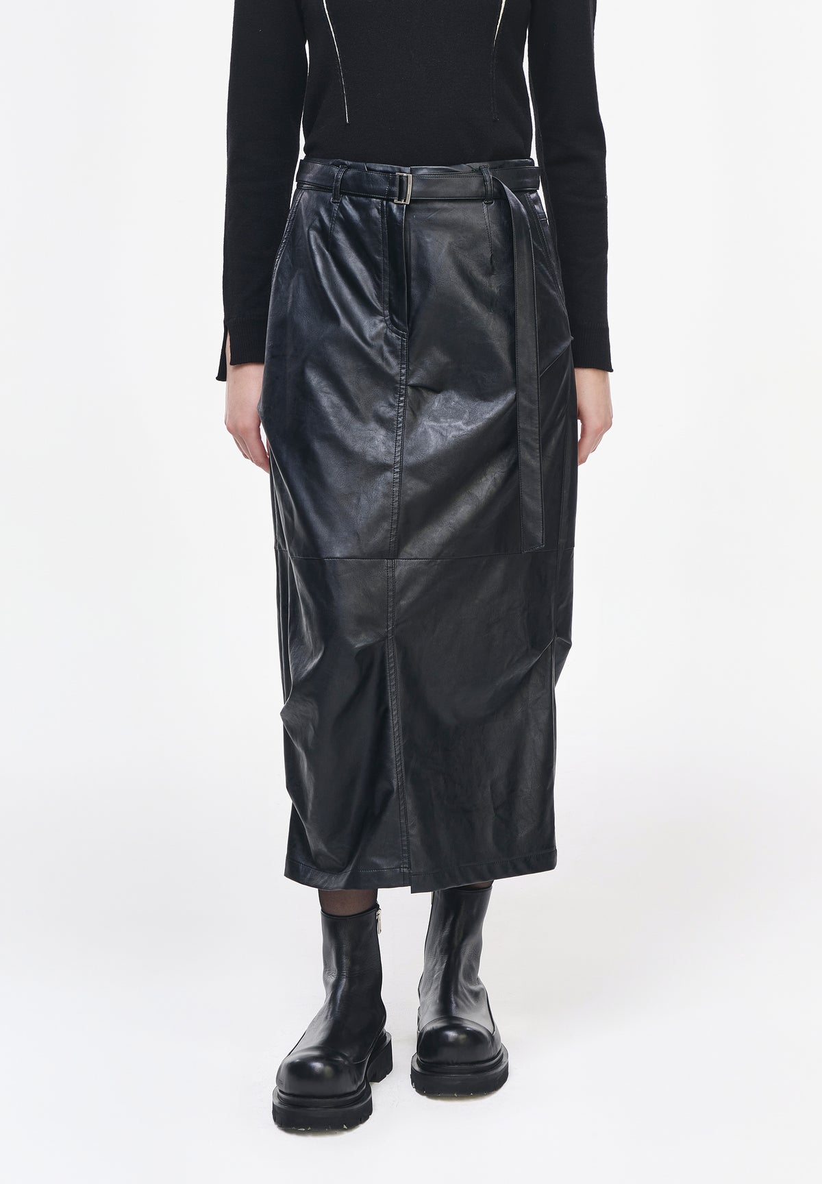 TORQUE LEATHER SKIRT