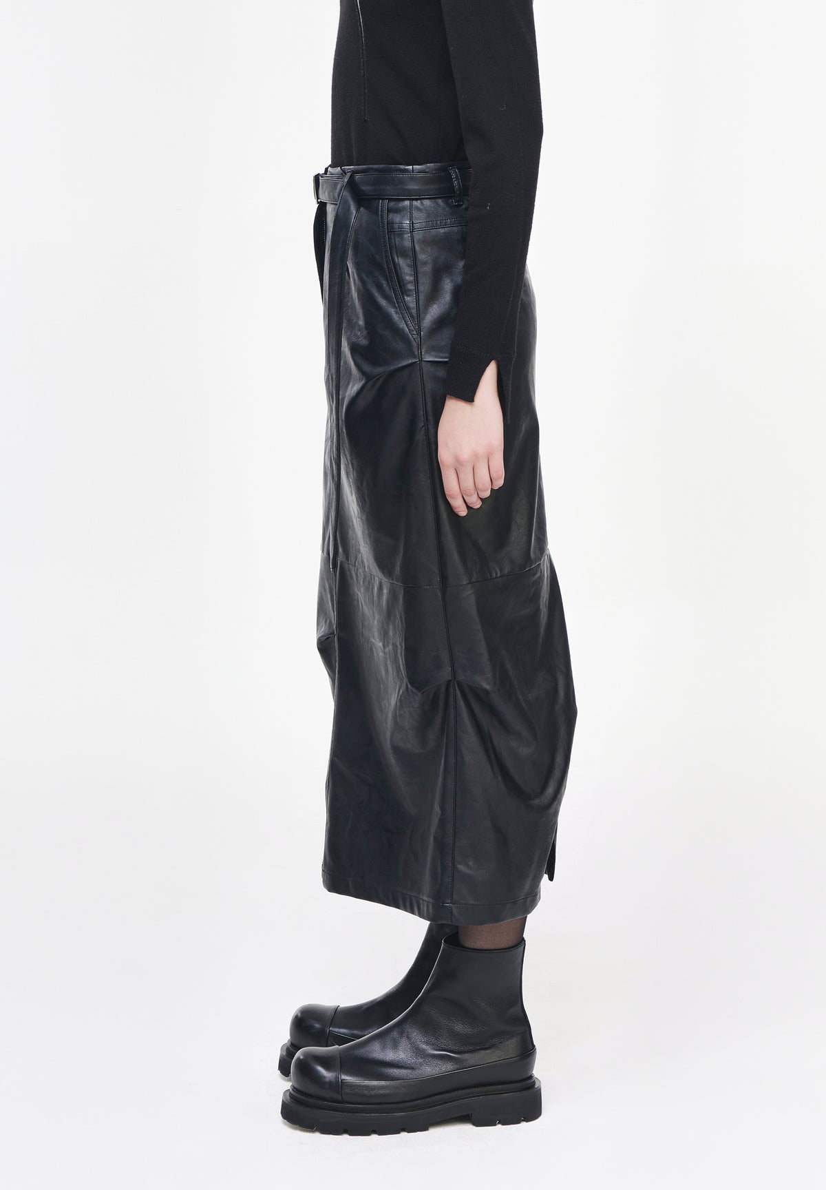 TORQUE LEATHER SKIRT