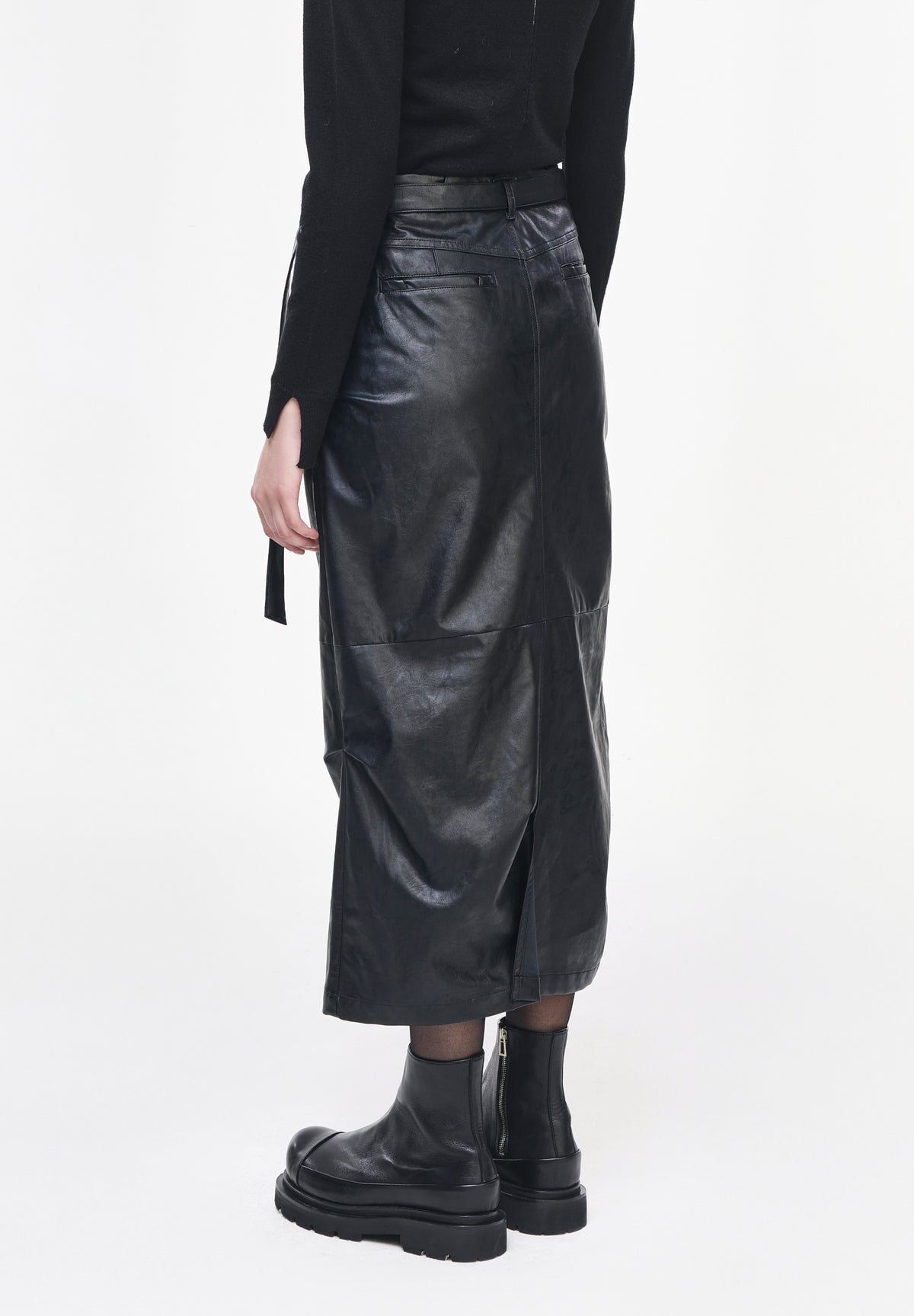 TORQUE LEATHER SKIRT