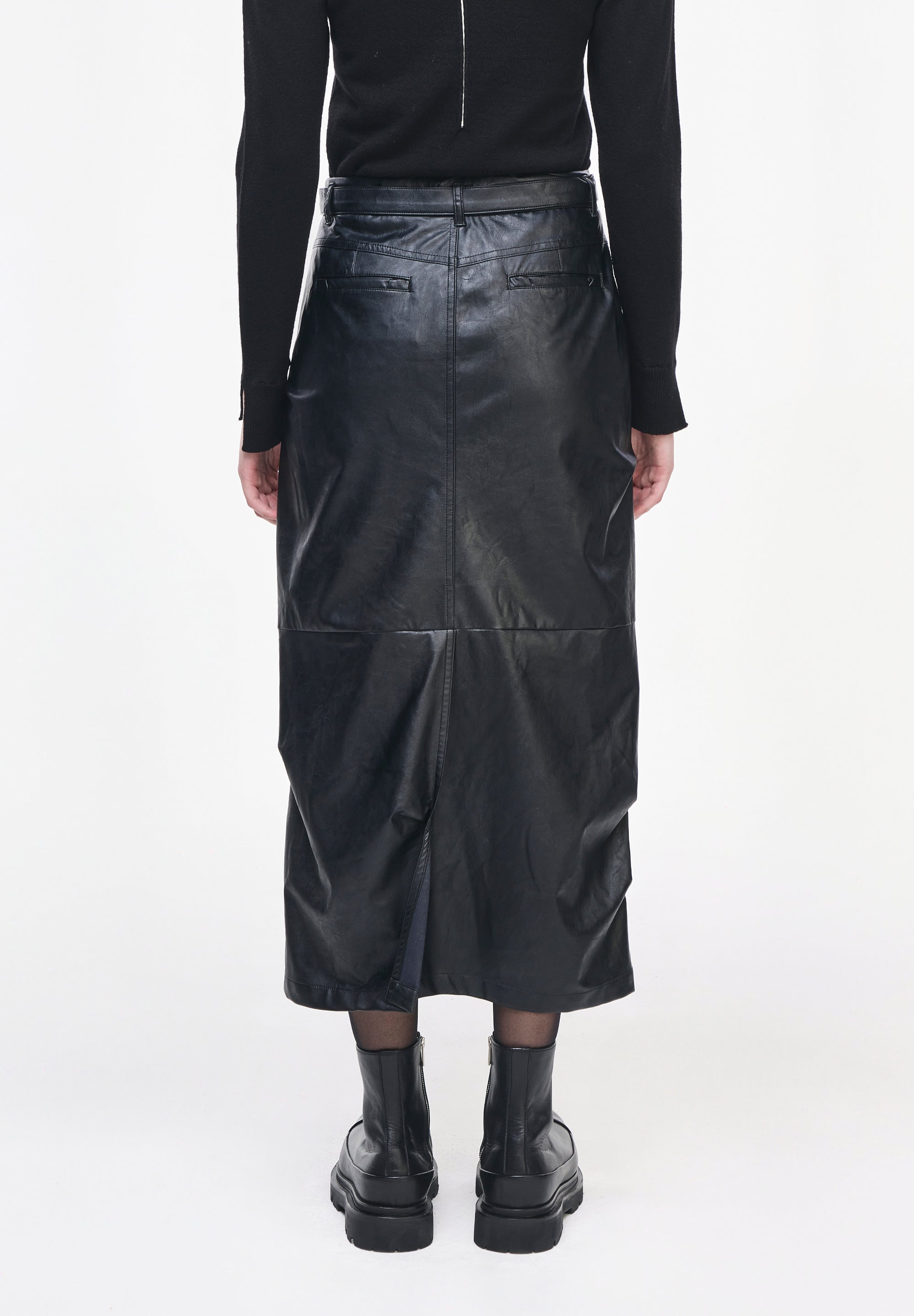 TORQUE LEATHER SKIRT
