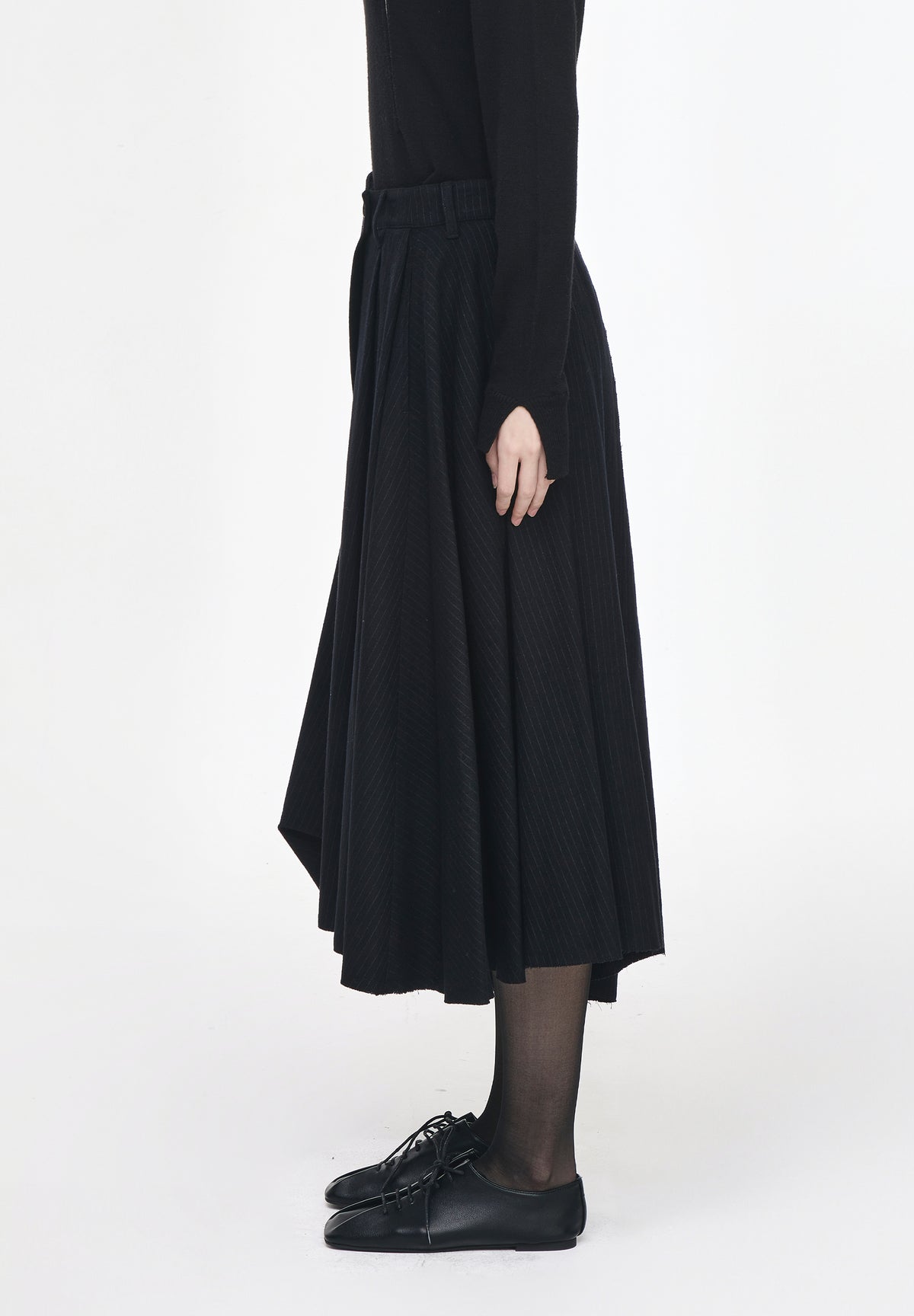 SLASH DRAPE WRAP SKIRT