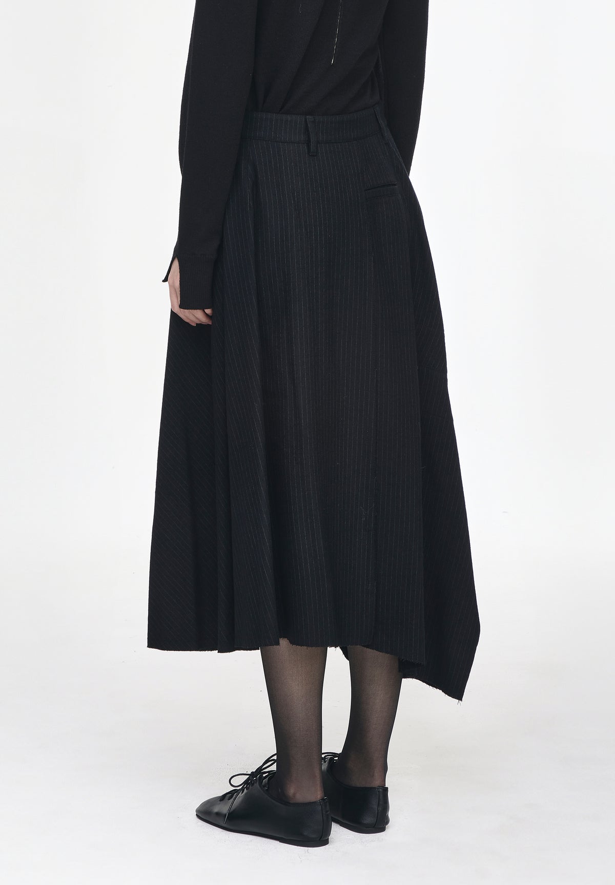 SLASH DRAPE WRAP SKIRT