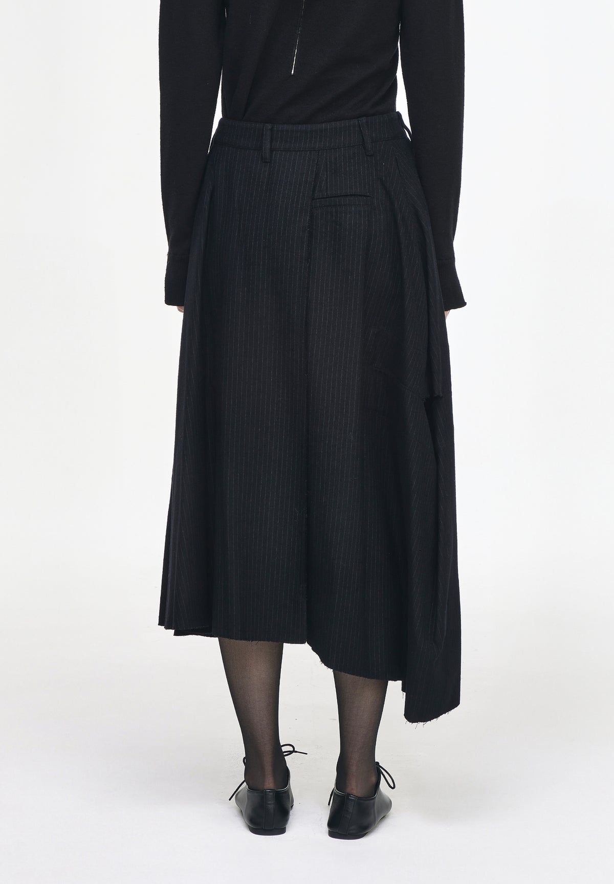 SLASH DRAPE WRAP SKIRT