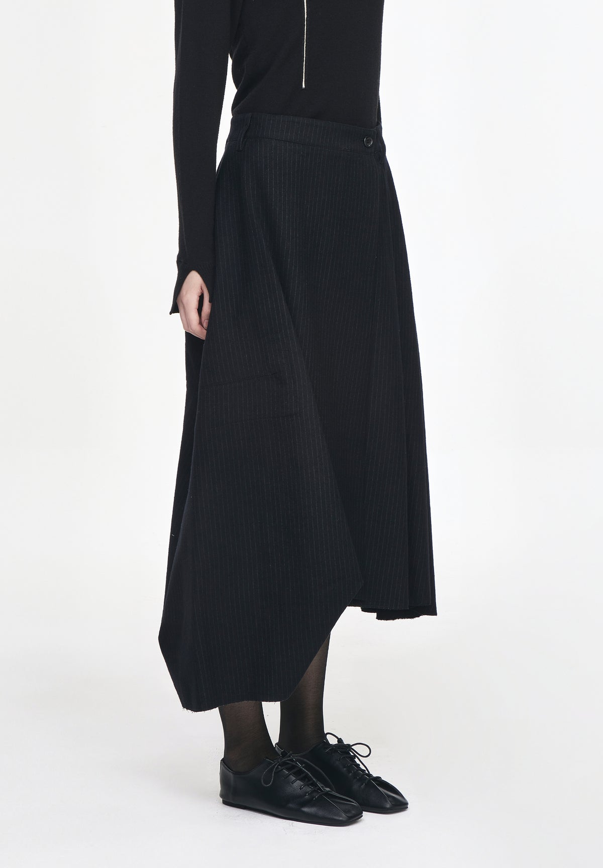 SLASH DRAPE WRAP SKIRT