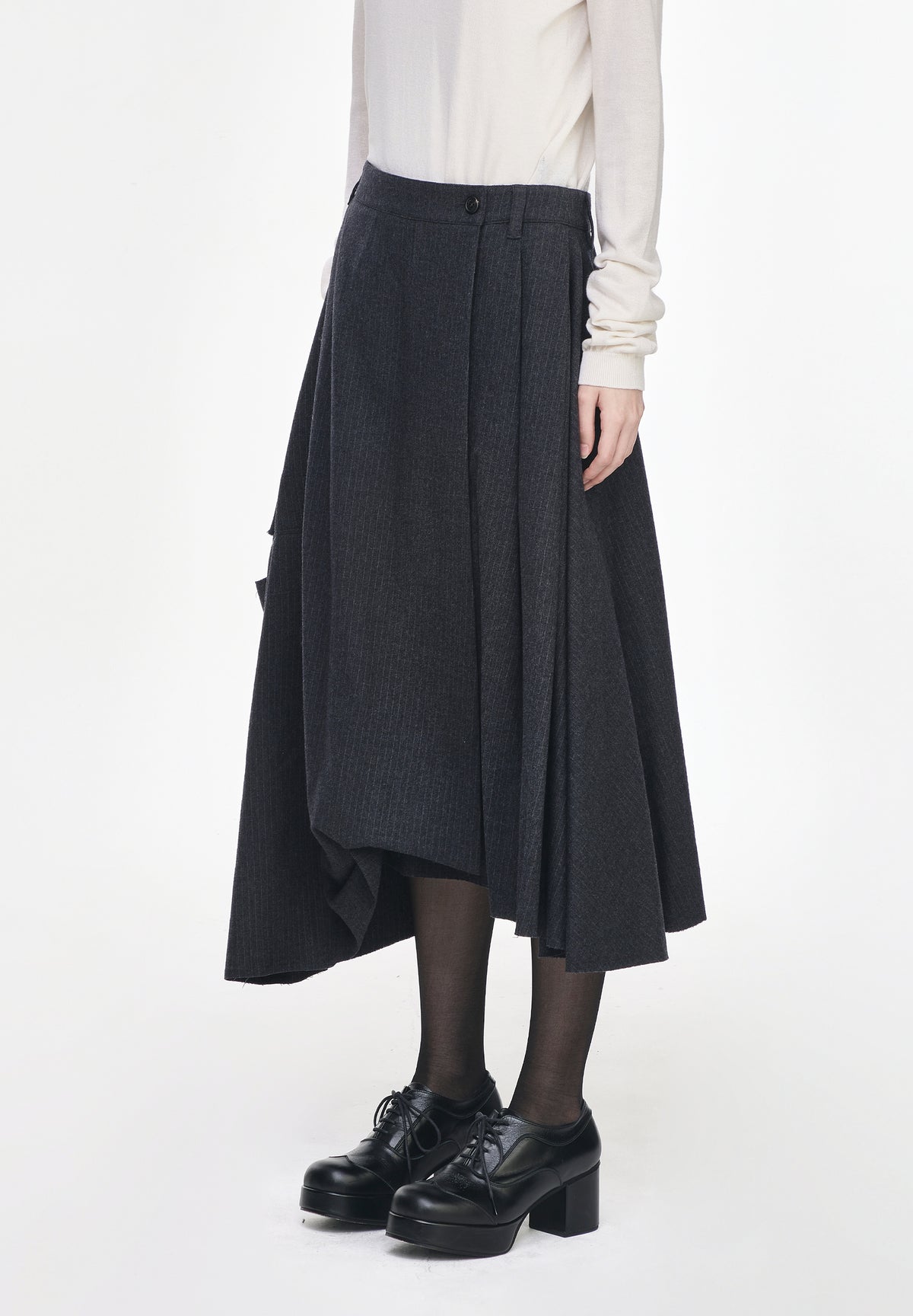 SLASH DRAPE WRAP SKIRT