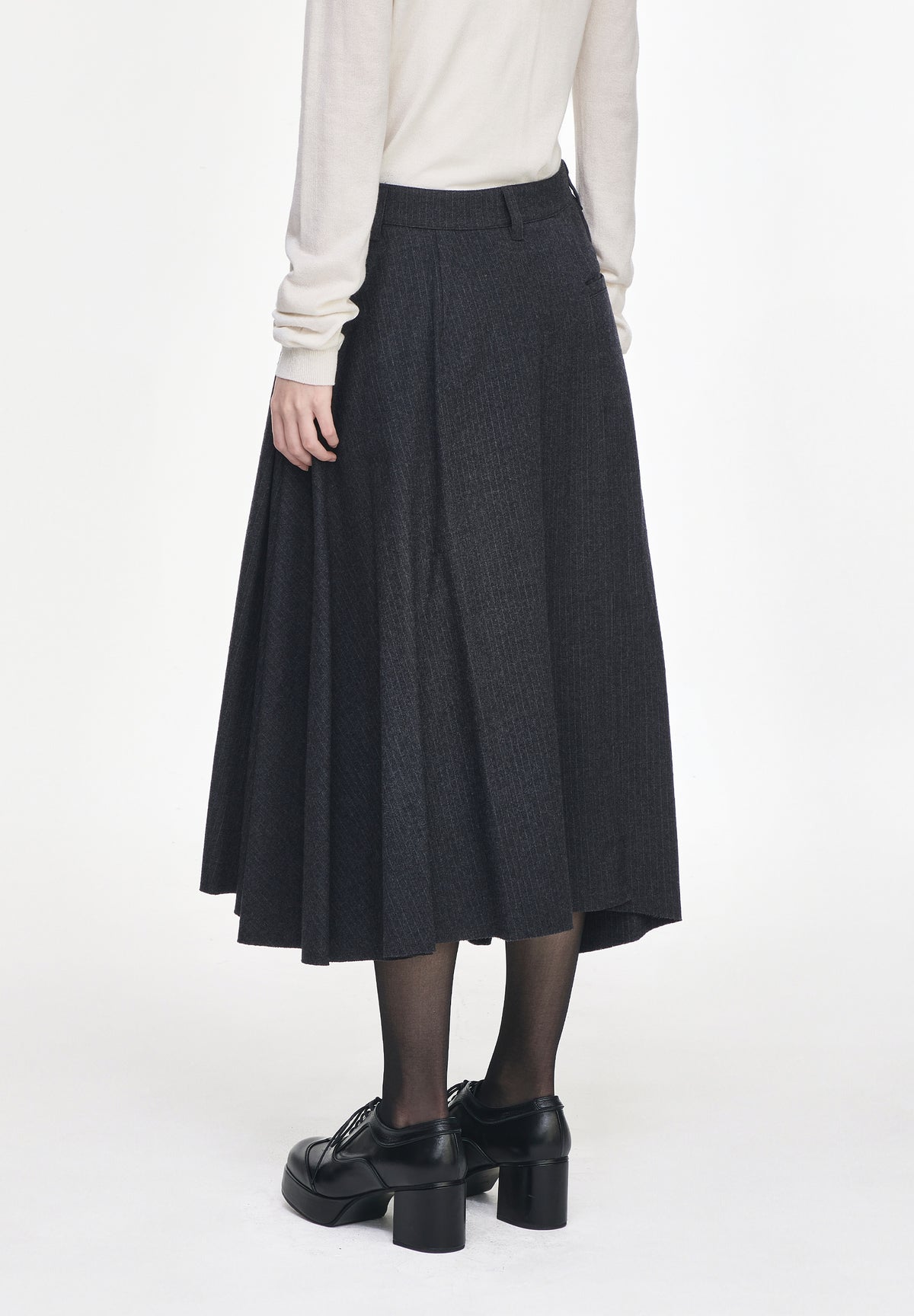 SLASH DRAPE WRAP SKIRT
