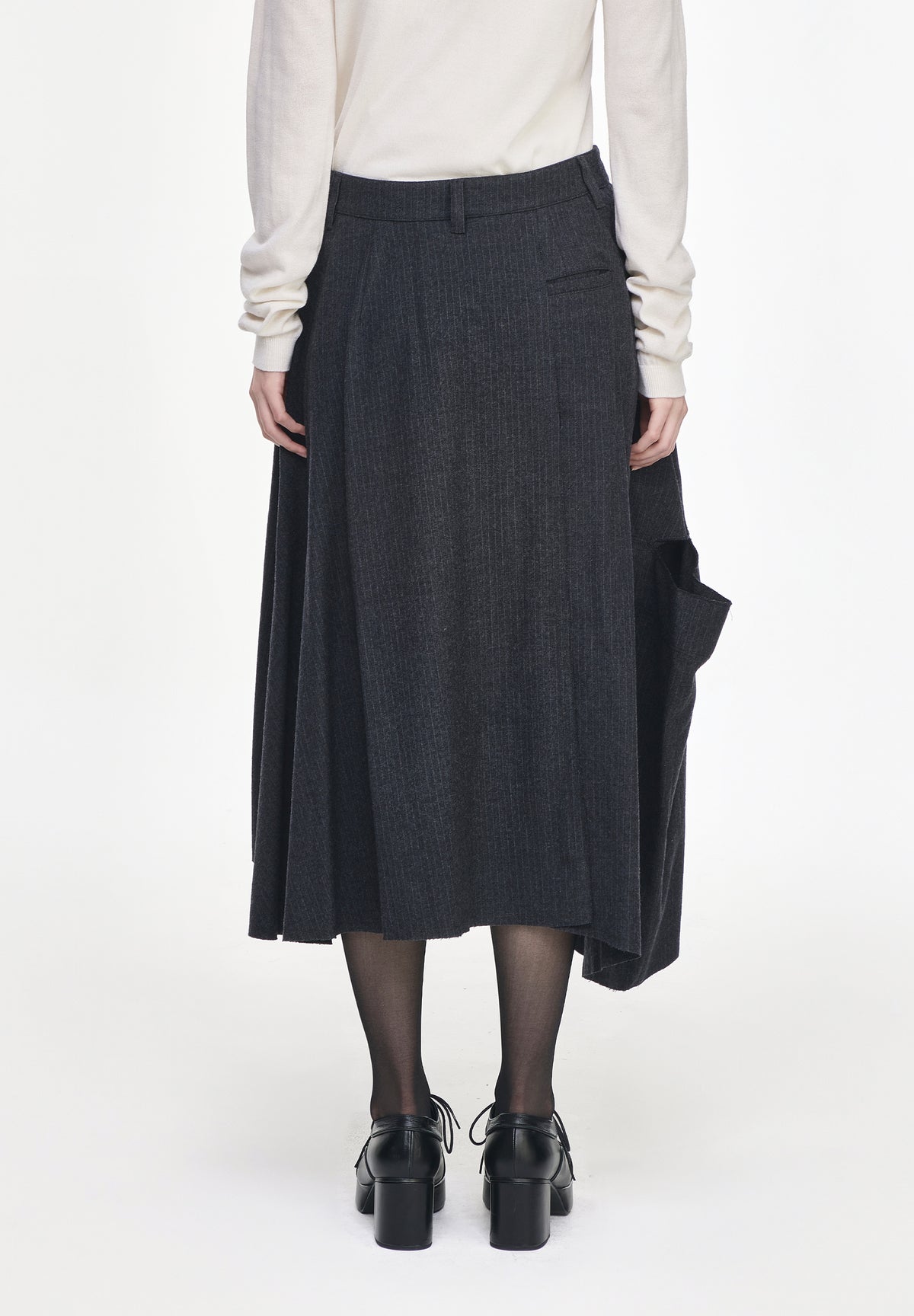 SLASH DRAPE WRAP SKIRT