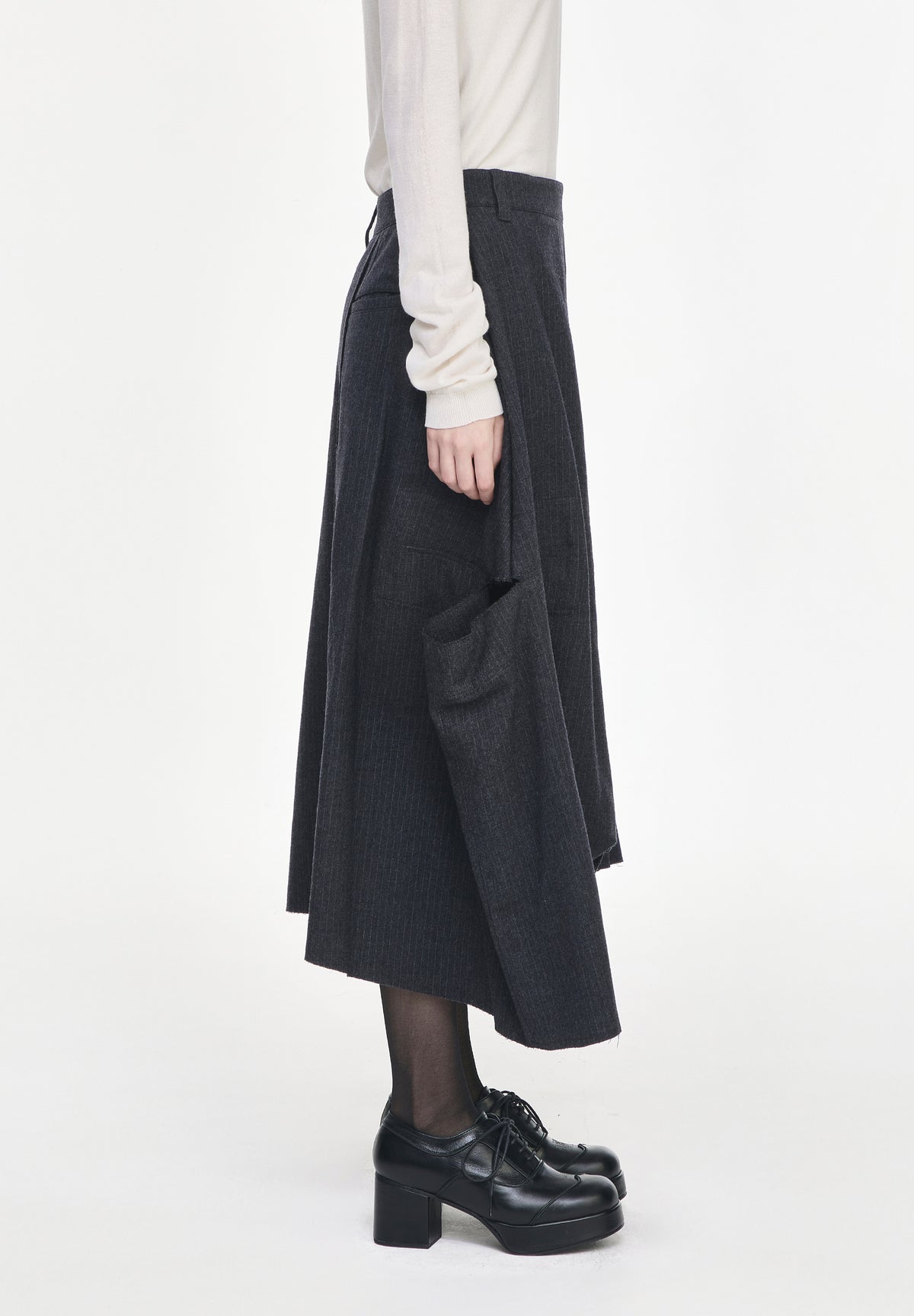 SLASH DRAPE WRAP SKIRT