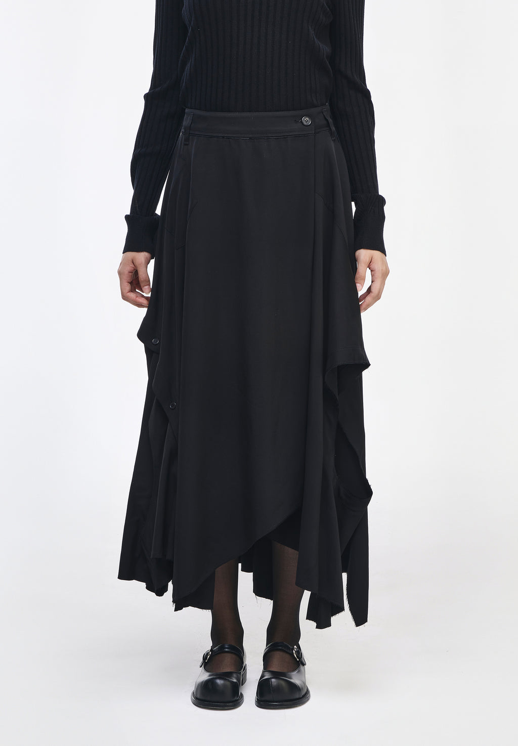 SLIT SHIRT WRAP SKIRT