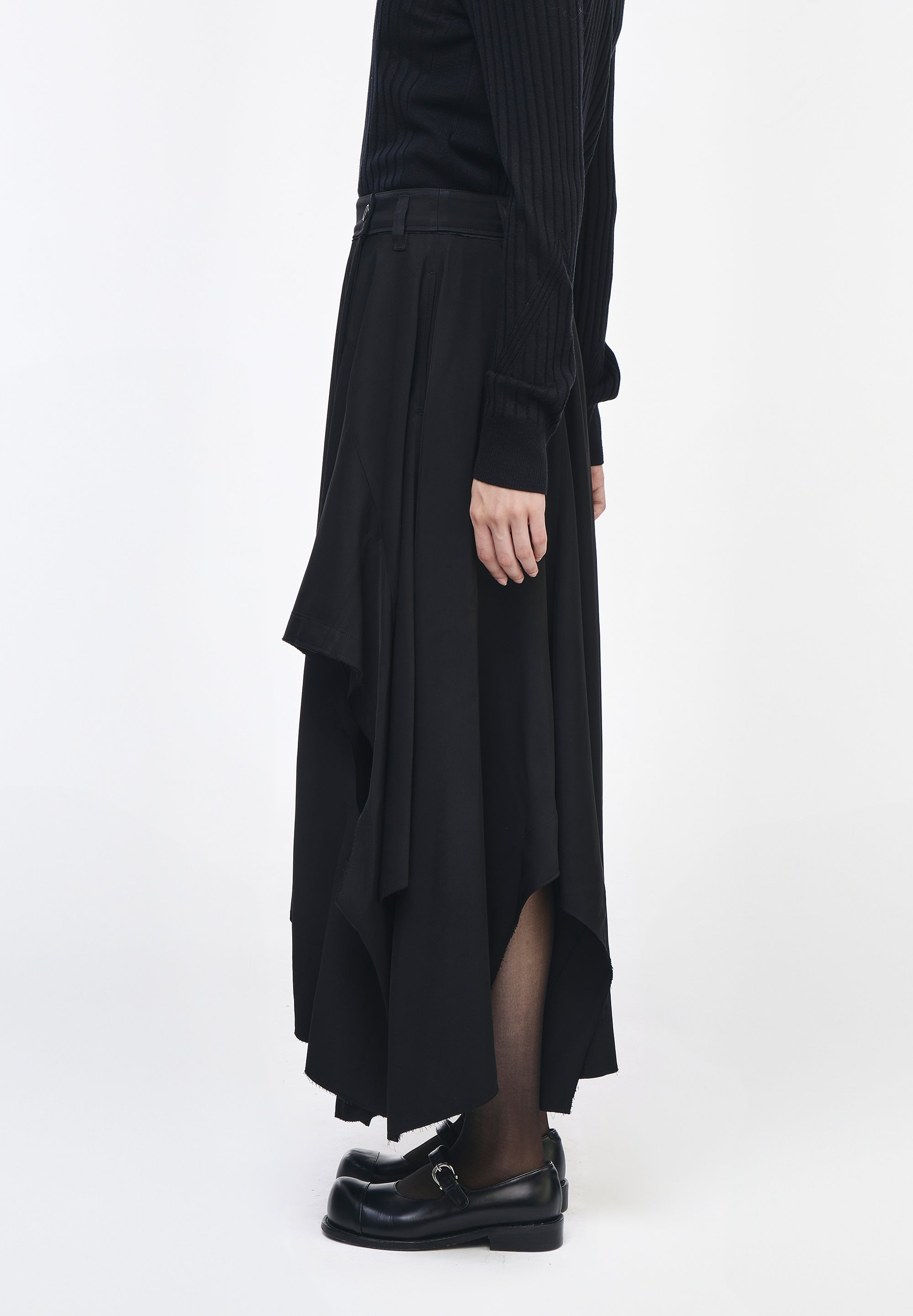 SLIT SHIRT WRAP SKIRT