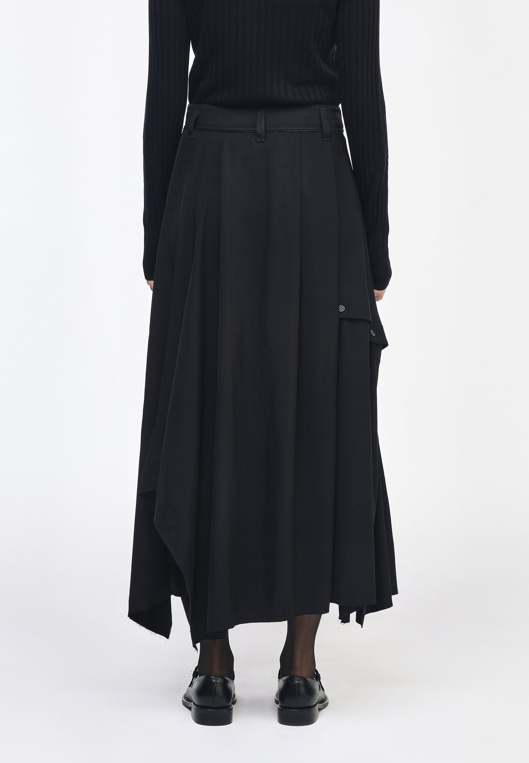 SLIT SHIRT WRAP SKIRT