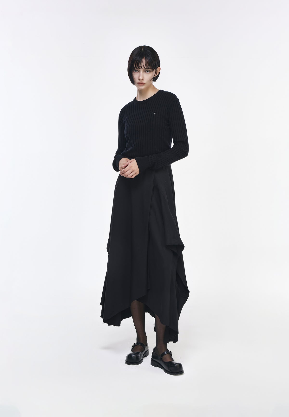 SLIT SHIRT WRAP SKIRT