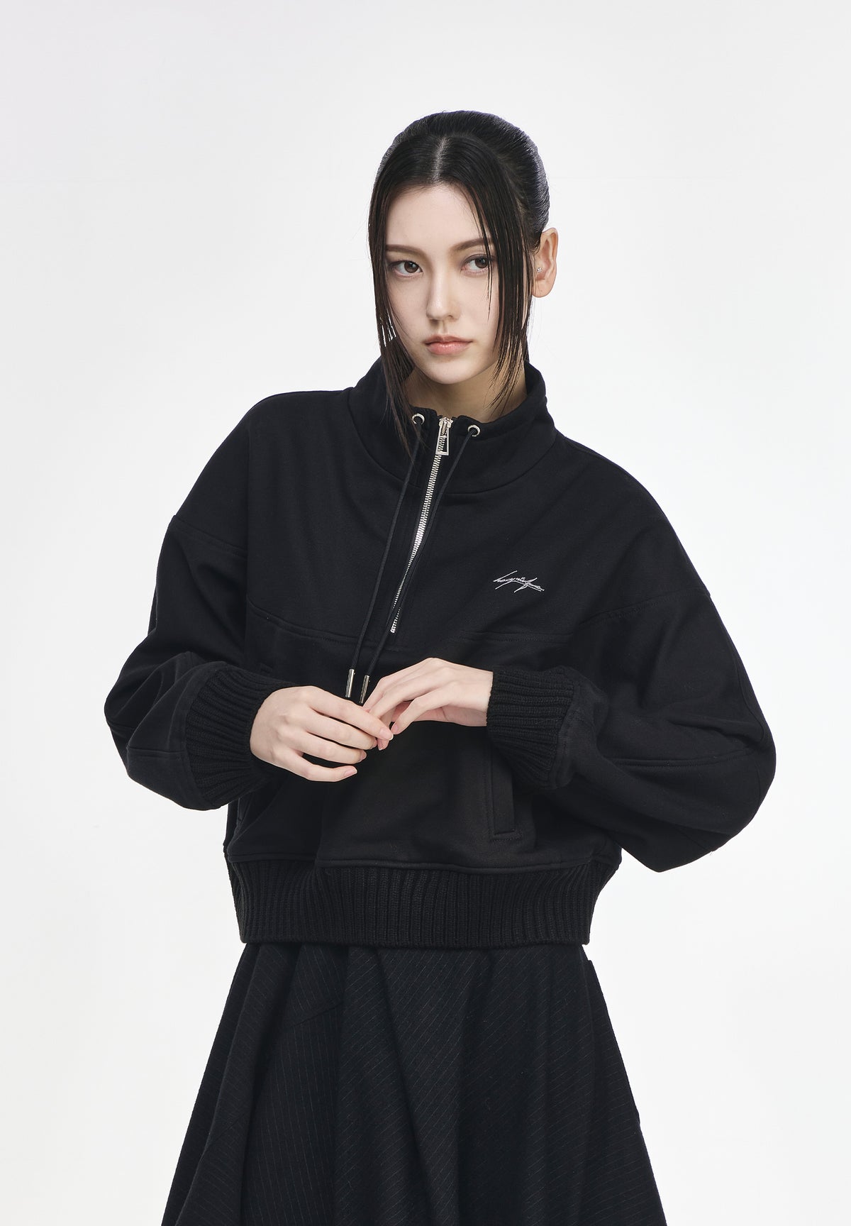 CRESCENT CROSS RIB HIGH NECK