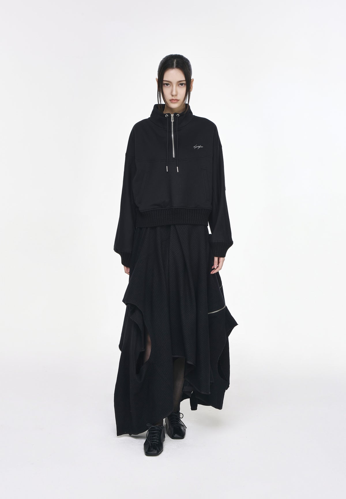 CRESCENT CROSS RIB HIGH NECK