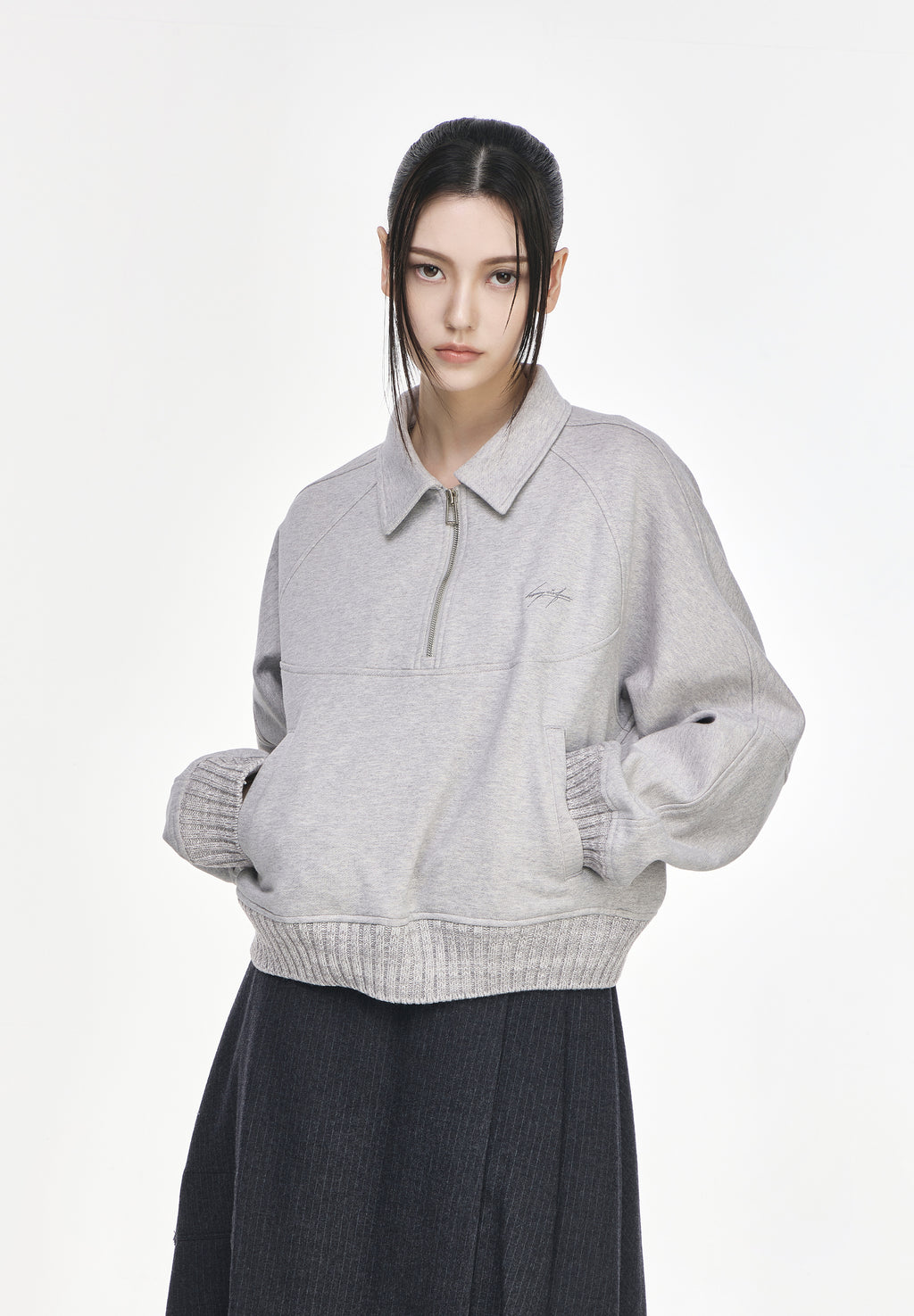 CRESCENT CROSS RIB HIGH NECK