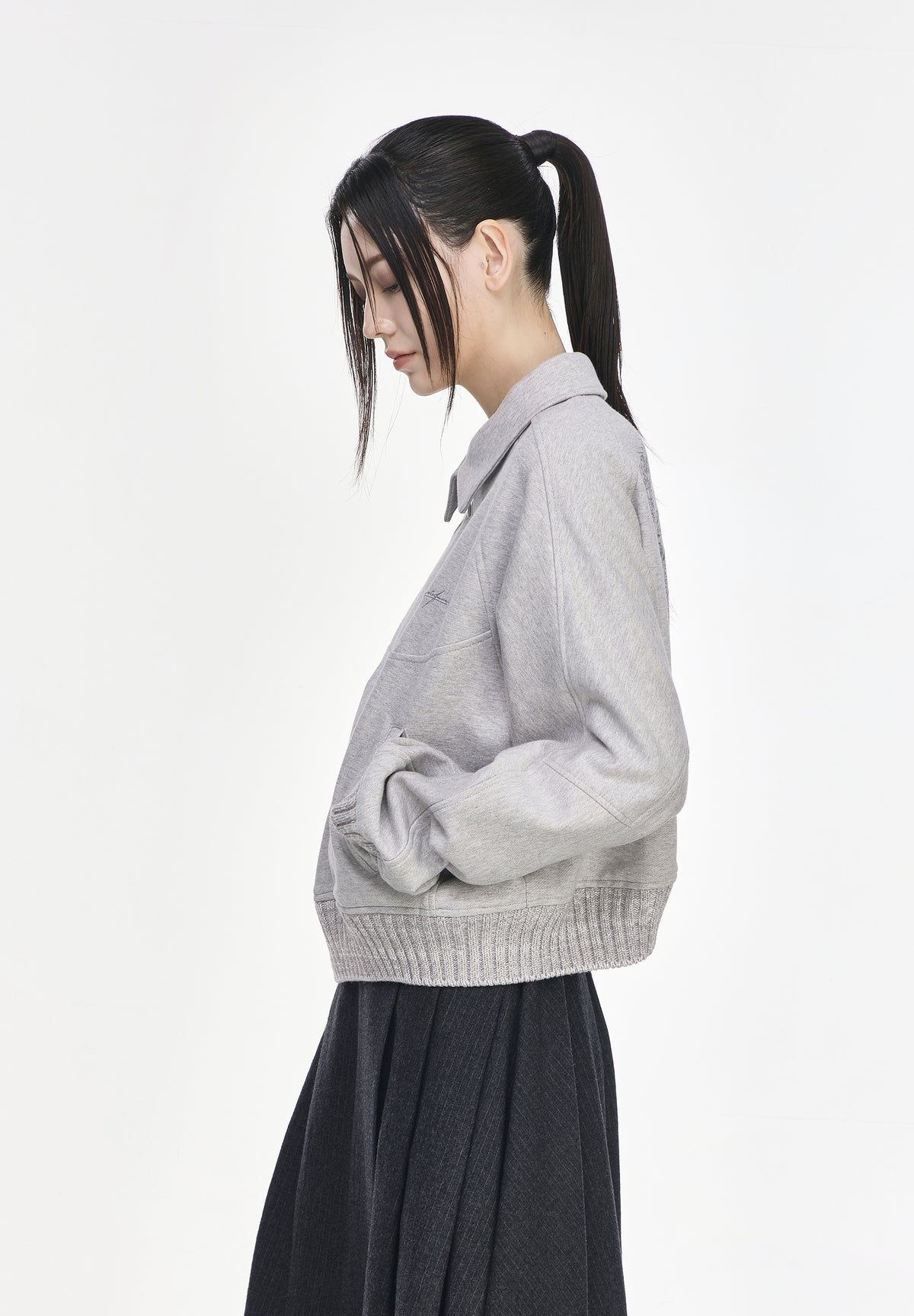 CRESCENT CROSS RIB HIGH NECK
