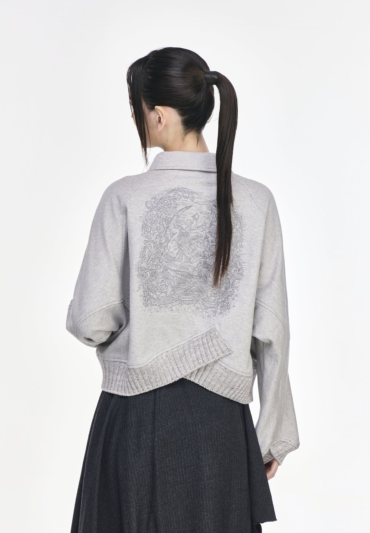 CRESCENT CROSS RIB HIGH NECK
