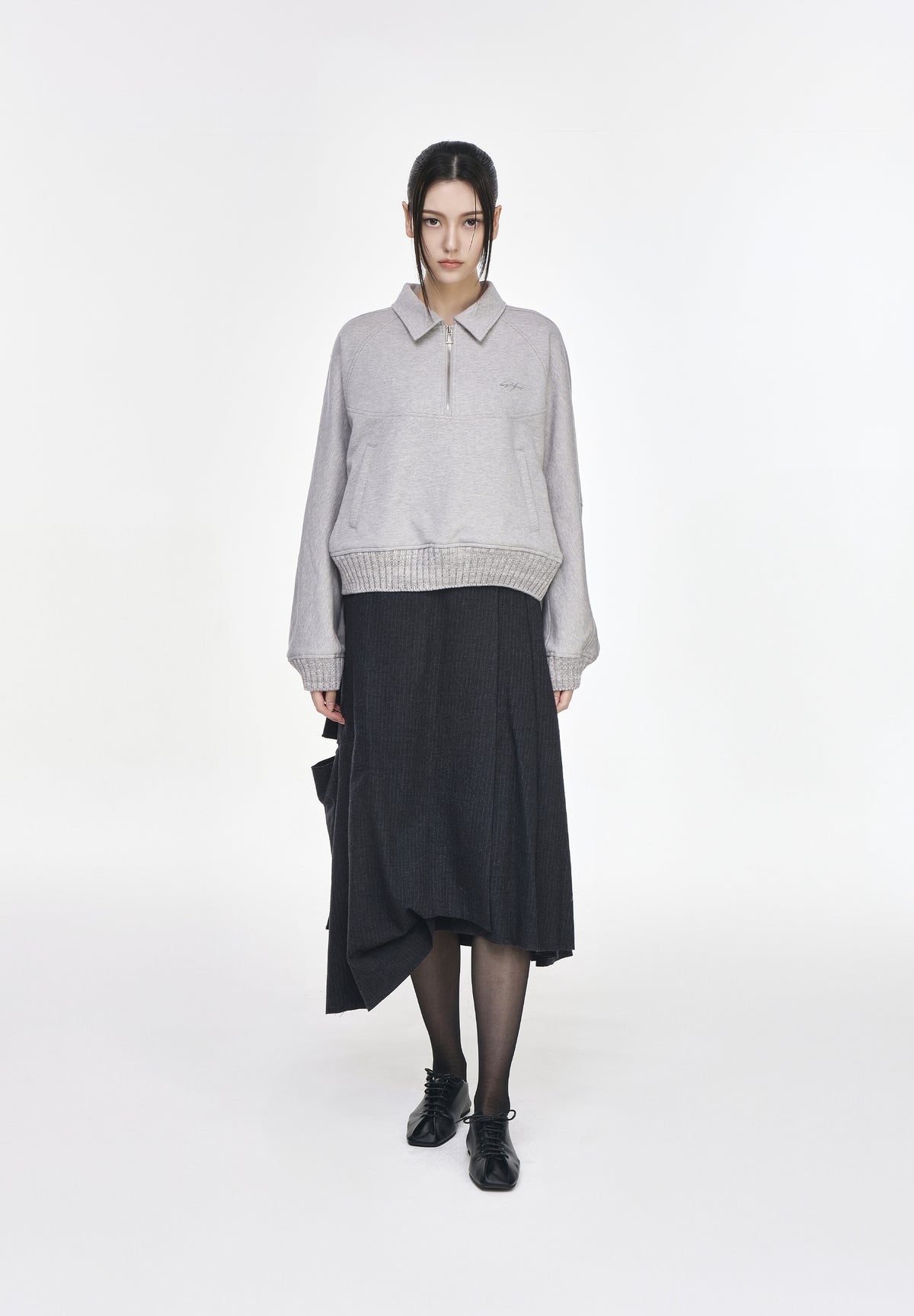 CRESCENT CROSS RIB HIGH NECK