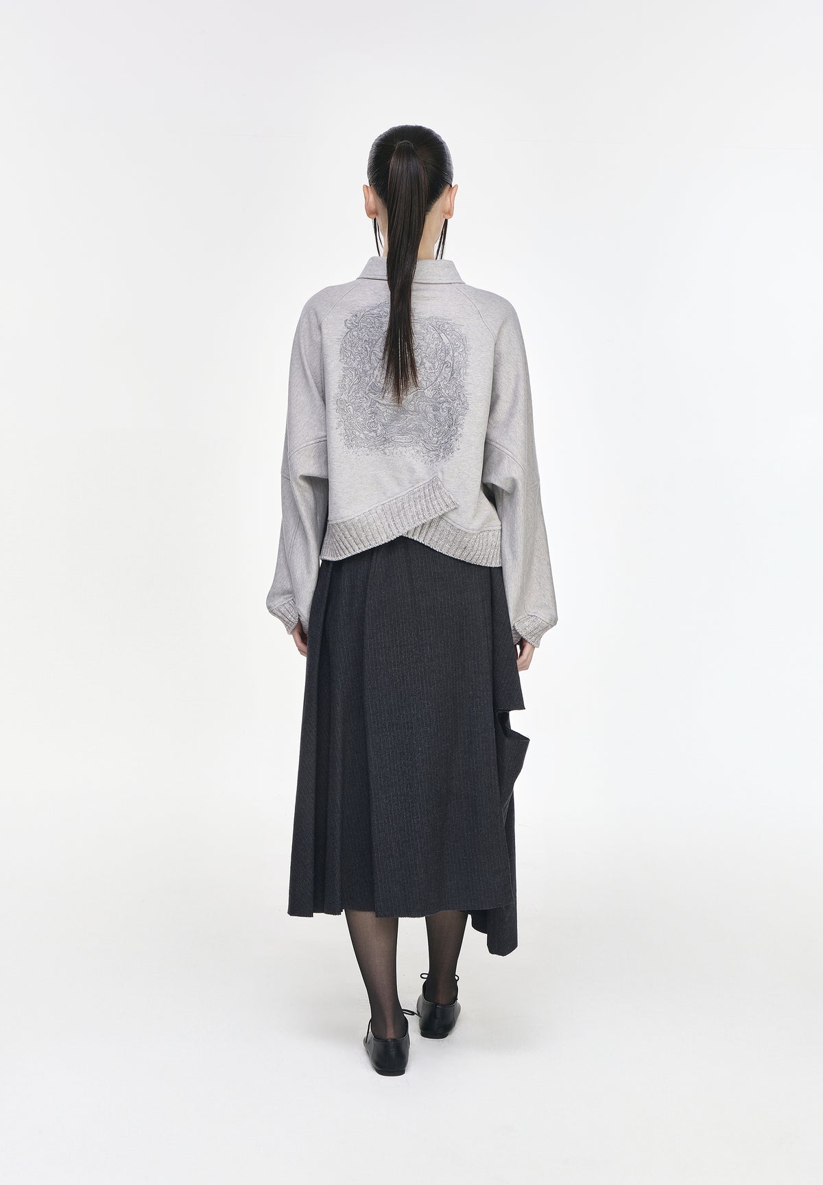 CRESCENT CROSS RIB HIGH NECK