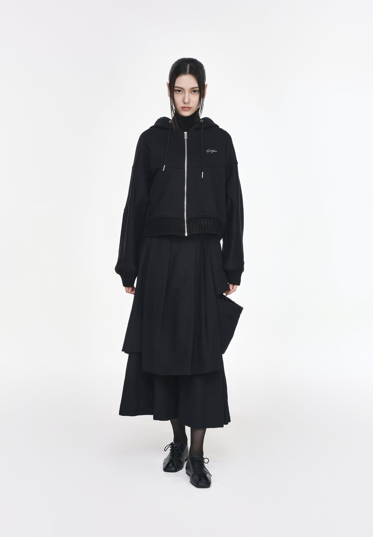 CRESCENT CROSS RIB HOOD ZIP UP
