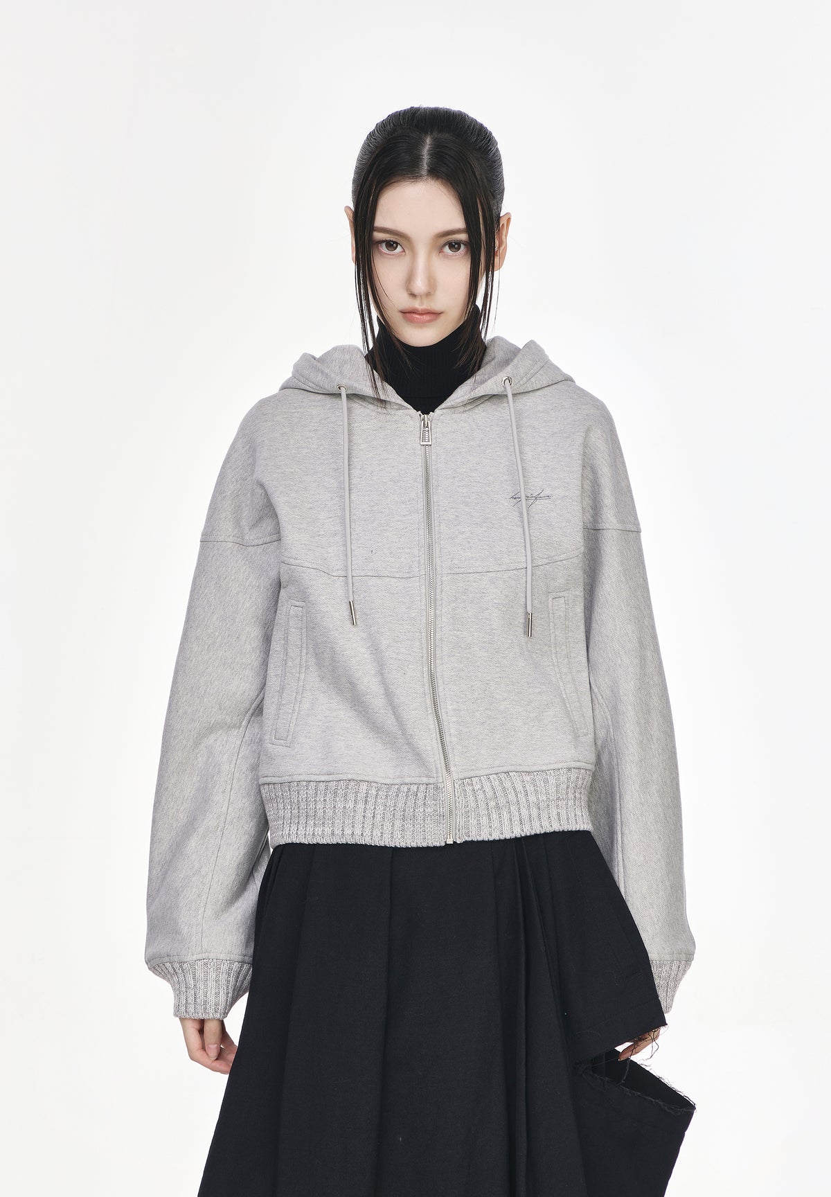 CRESCENT CROSS RIB HOOD ZIP UP