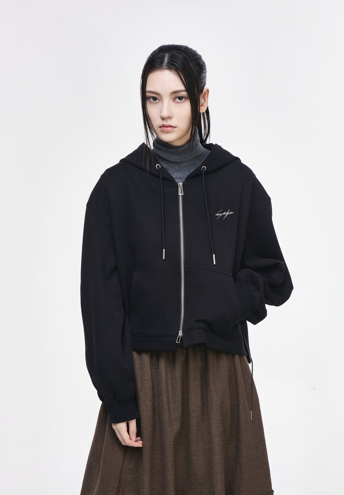 MINHWA DUMBO CROP ZIP UP