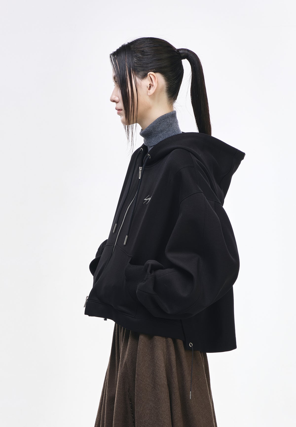 MINHWA DUMBO CROP ZIP UP