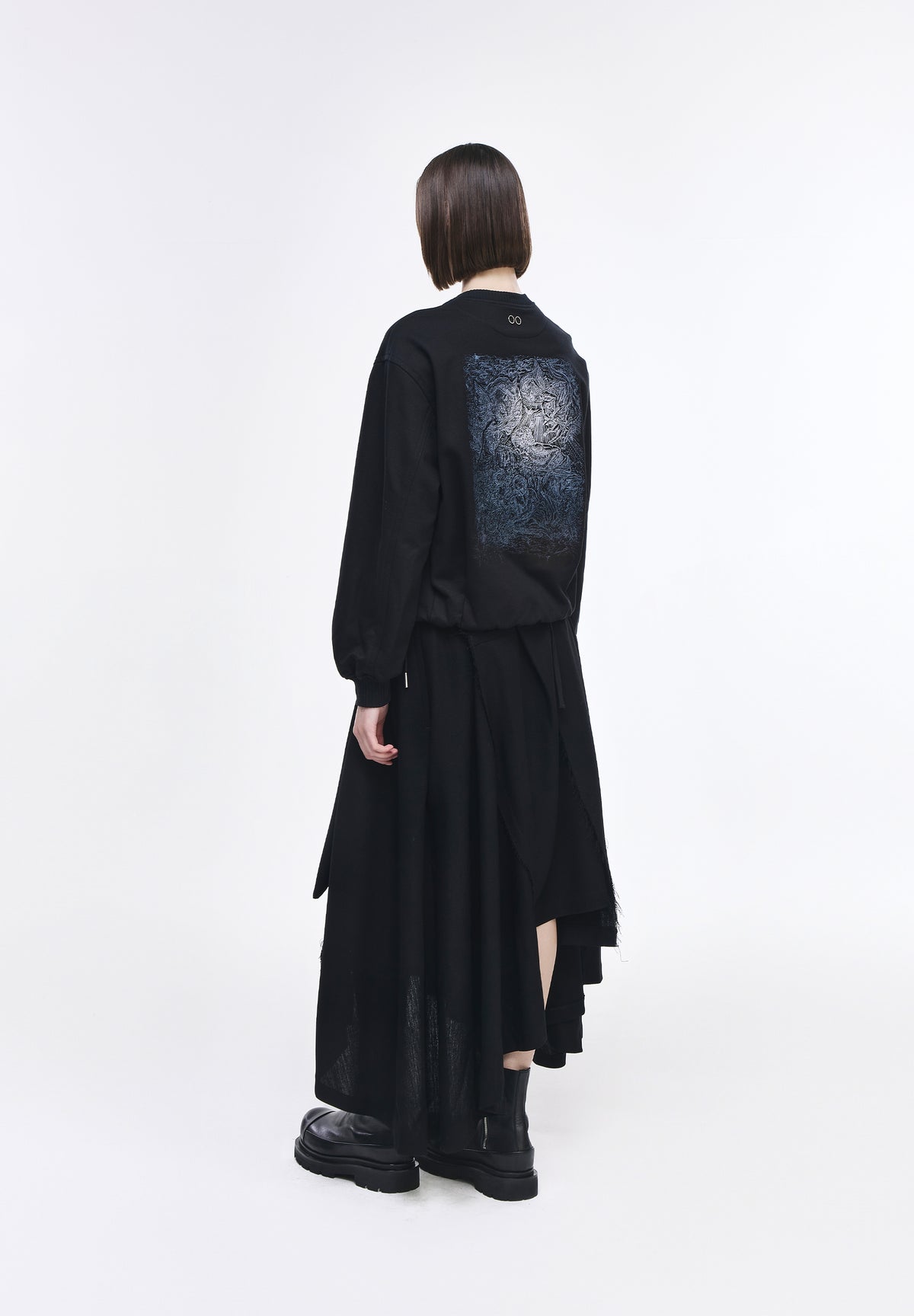 BENEDICTION EMBROIDERED COCOON SWEATSHIRT