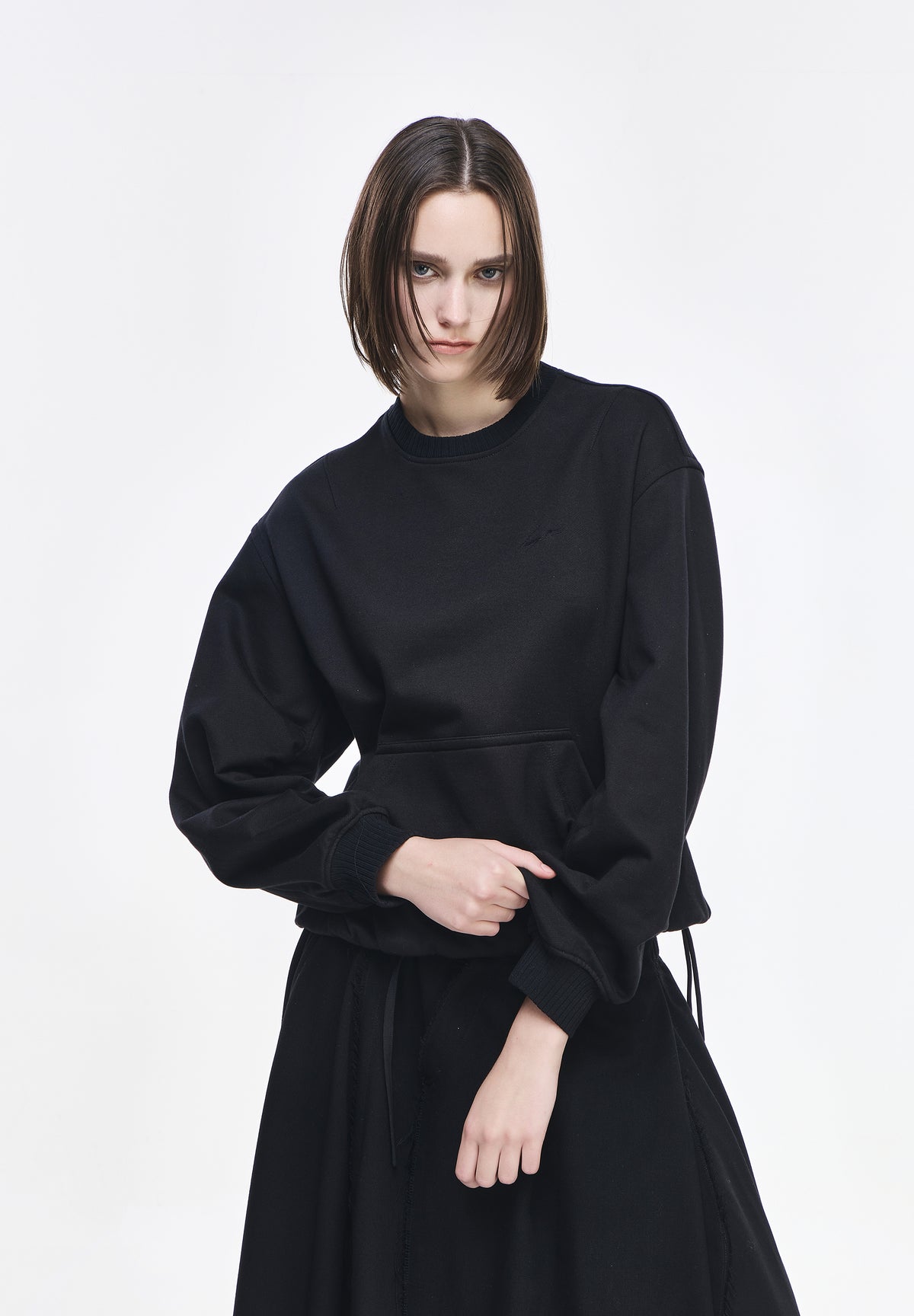 BENEDICTION EMBROIDERED COCOON SWEATSHIRT