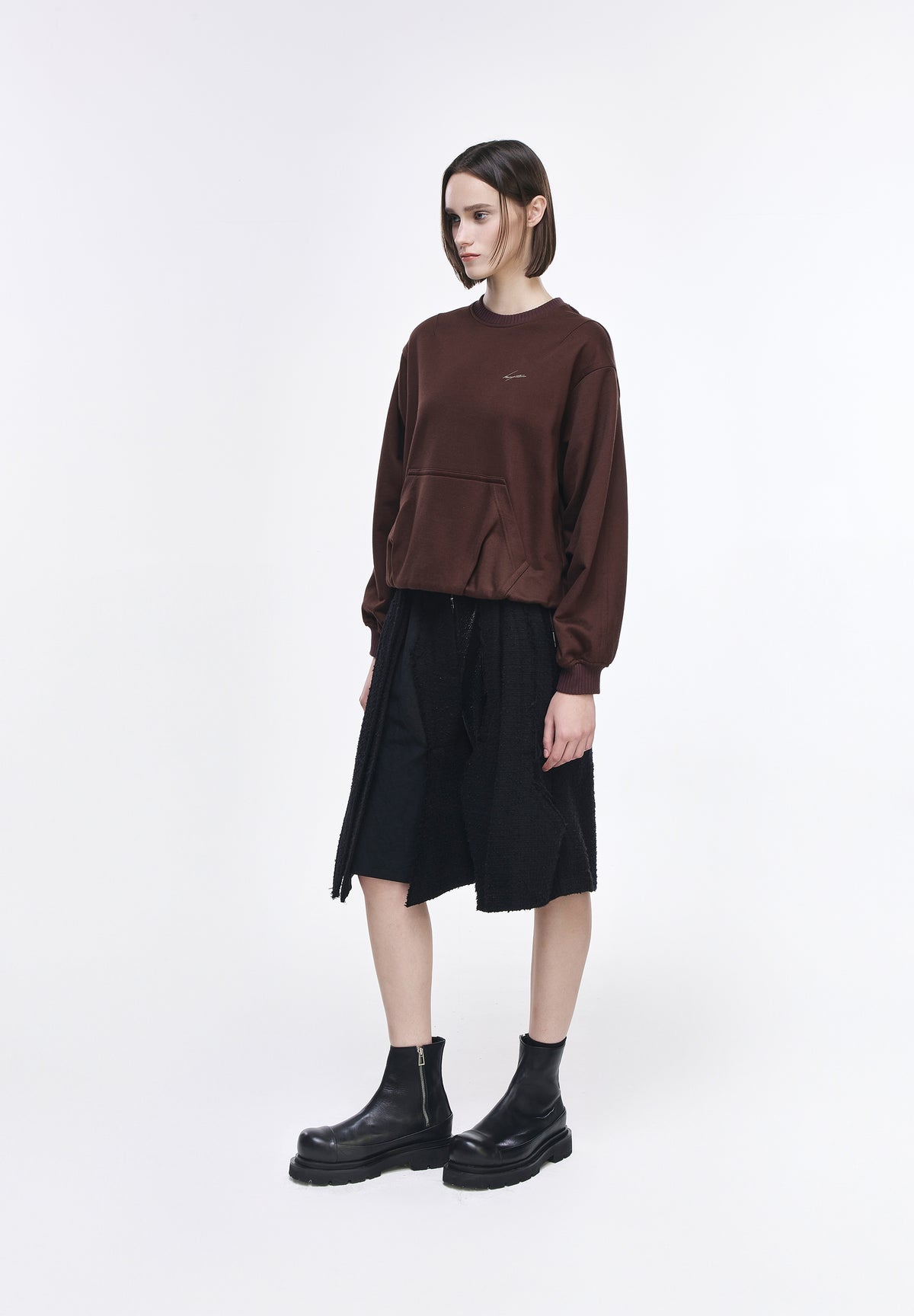BENEDICTION EMBROIDERED COCOON SWEATSHIRT