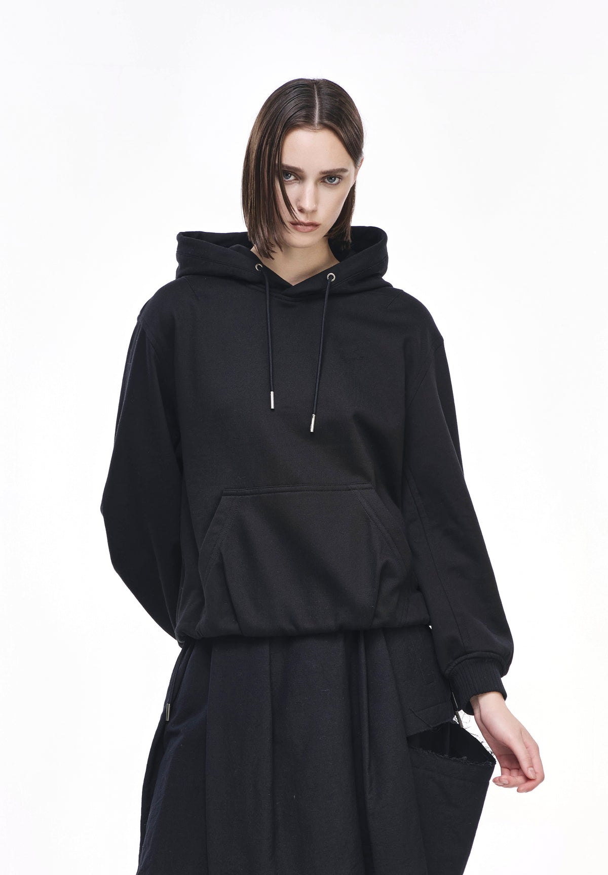 BENEDICTION EMBROIDERED COCOON HOOD