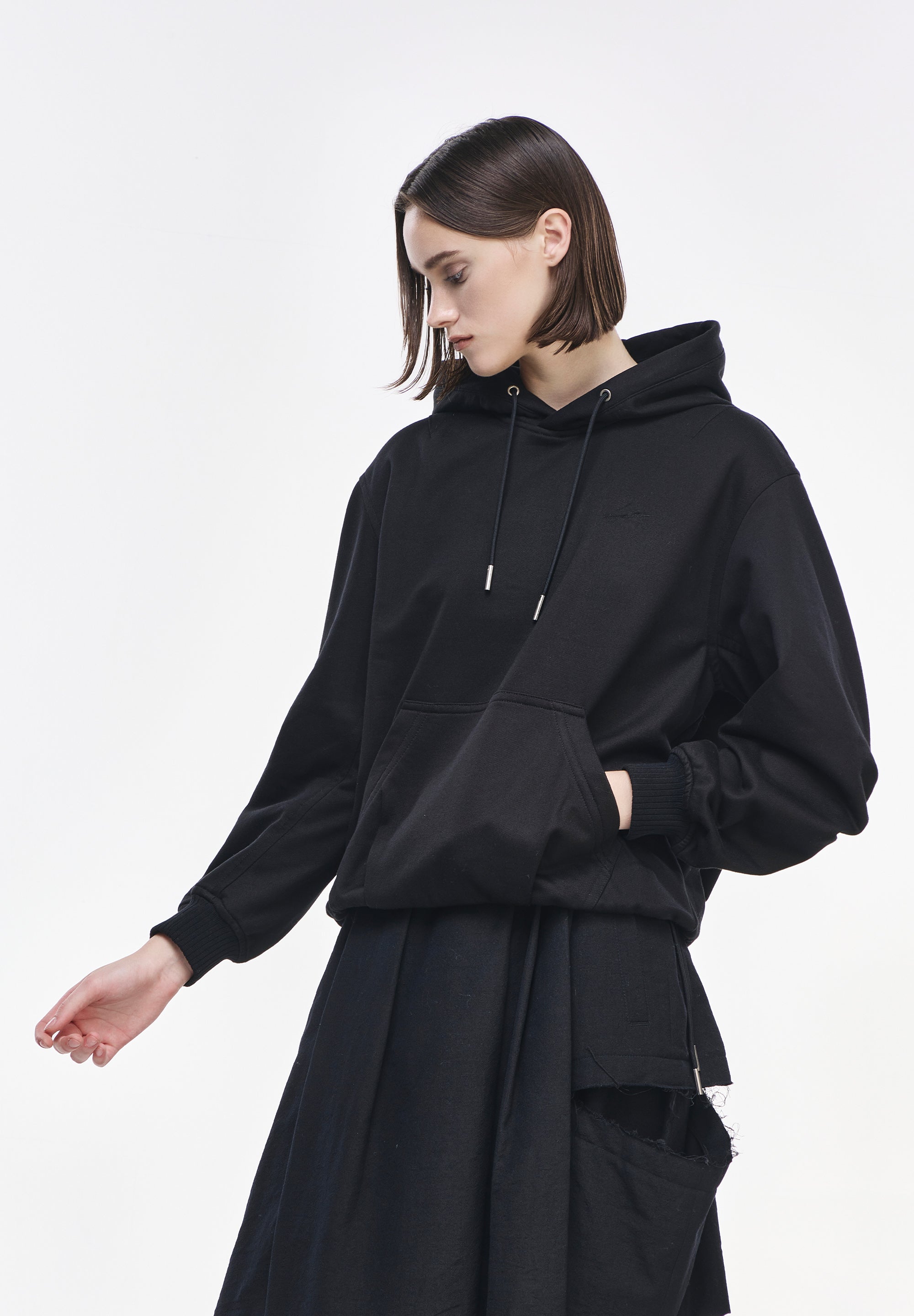 BENEDICTION EMBROIDERED COCOON HOOD