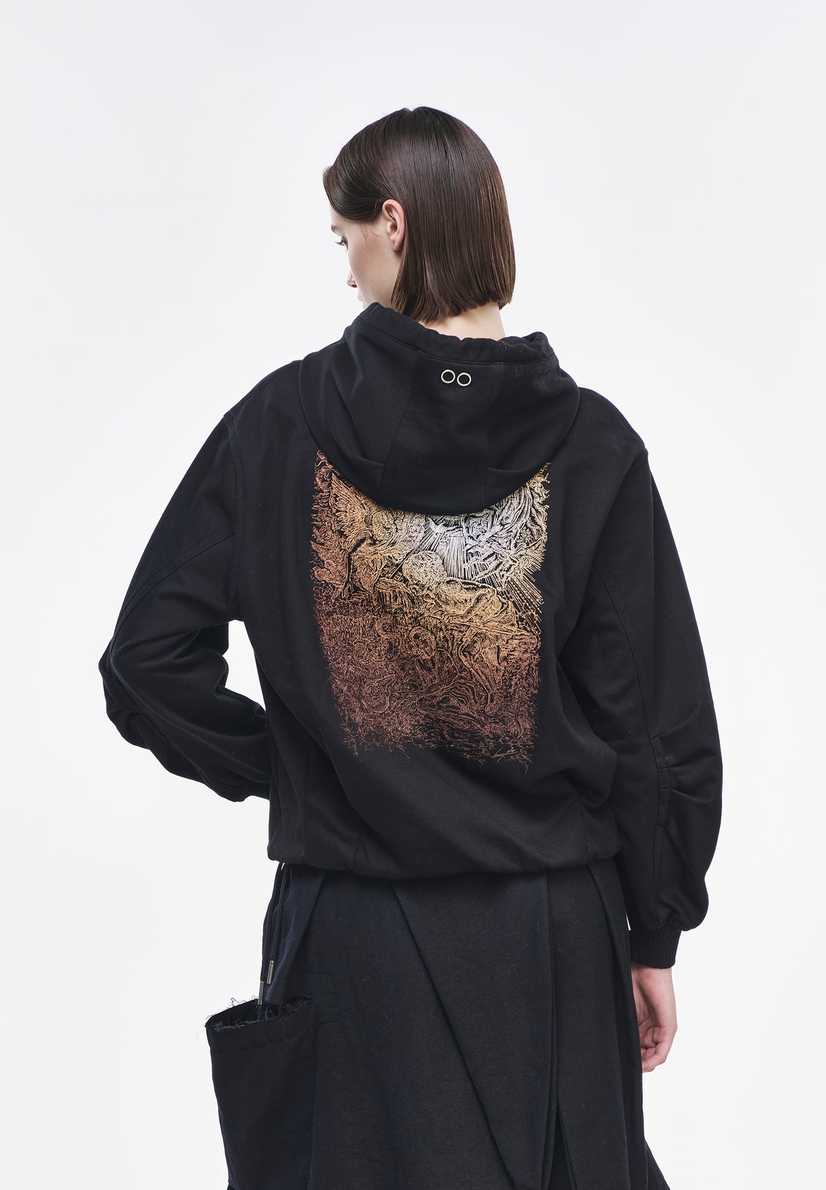 BENEDICTION EMBROIDERED COCOON HOOD