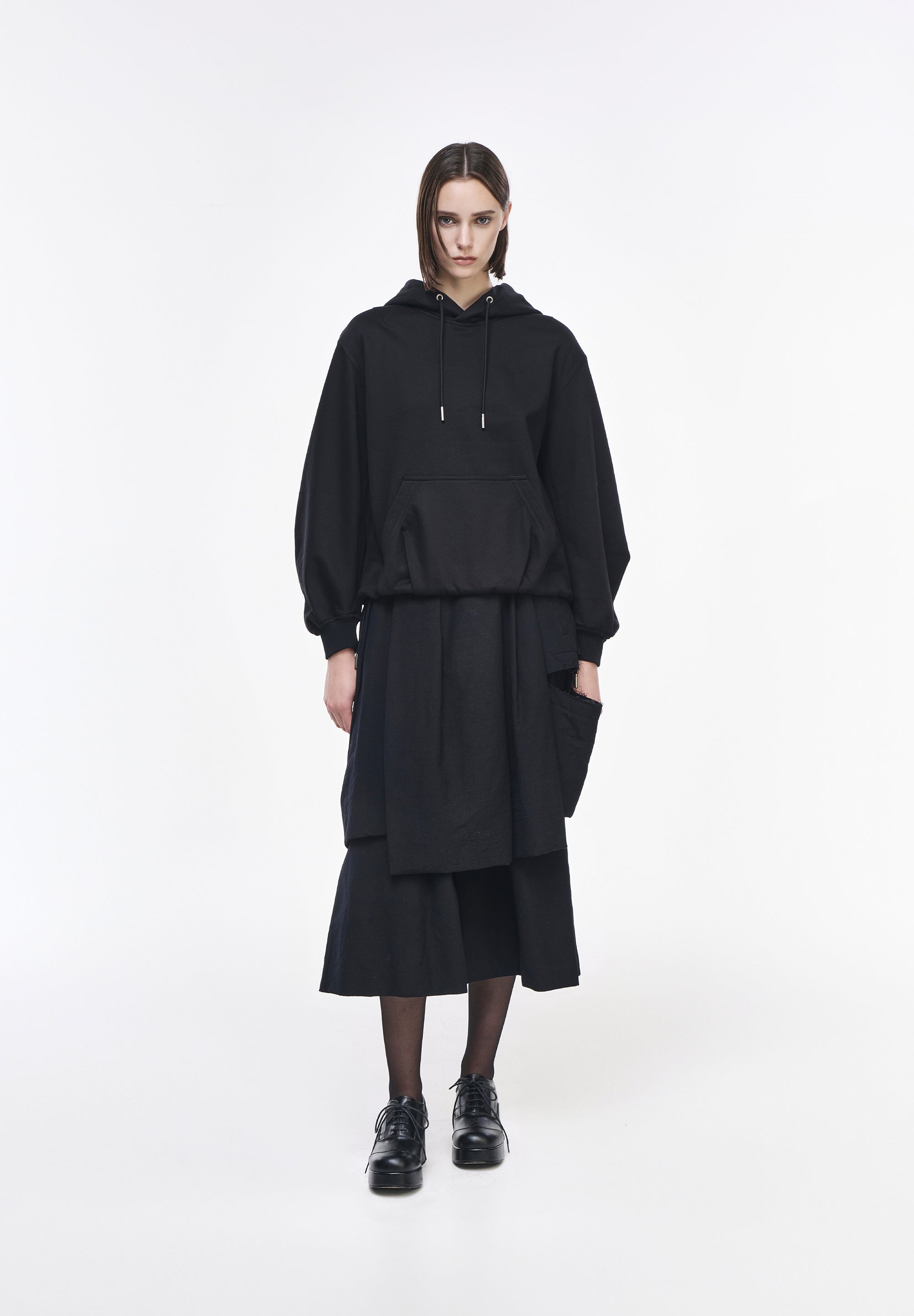 BENEDICTION EMBROIDERED COCOON HOOD
