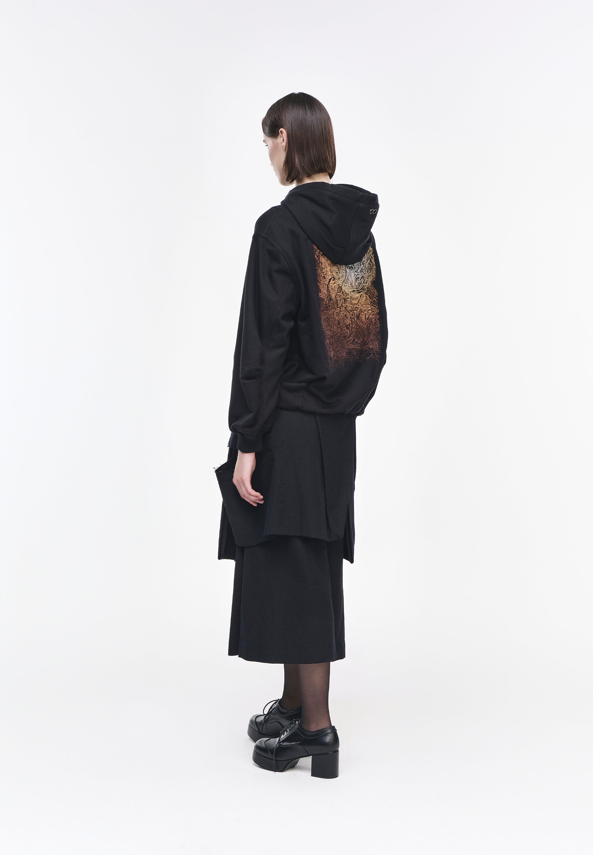 BENEDICTION EMBROIDERED COCOON HOOD