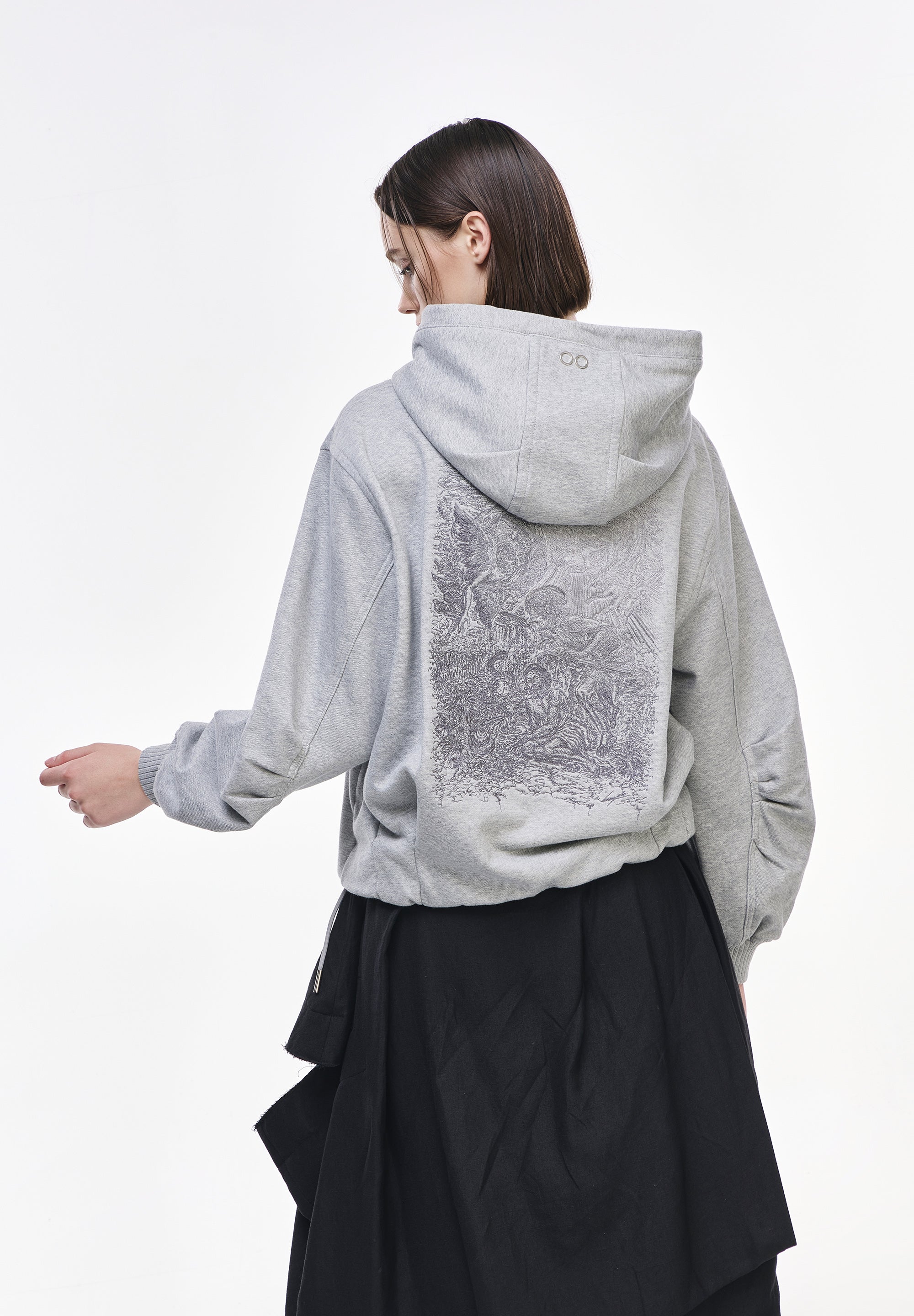 BENEDICTION EMBROIDERED COCOON HOOD
