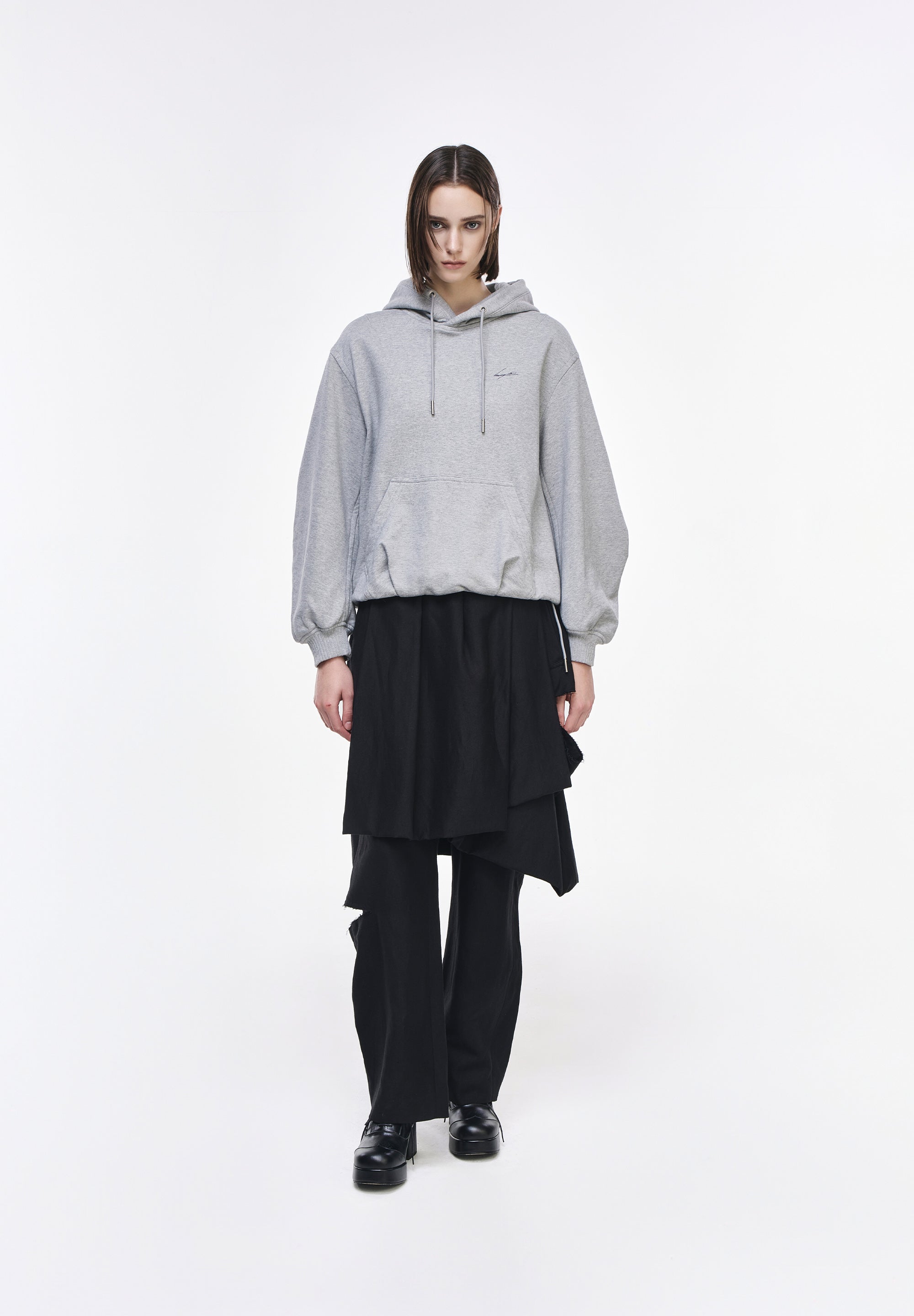 BENEDICTION EMBROIDERED COCOON HOOD