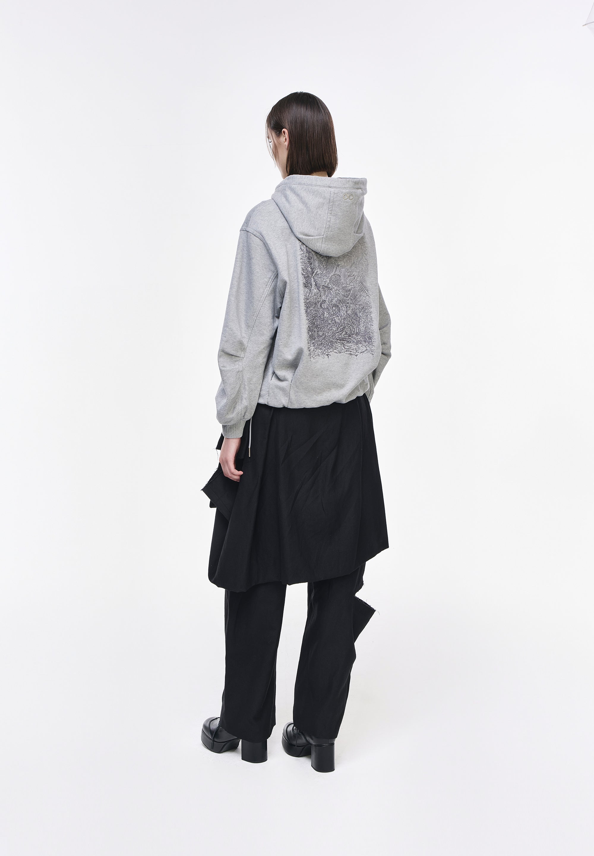BENEDICTION EMBROIDERED COCOON HOOD