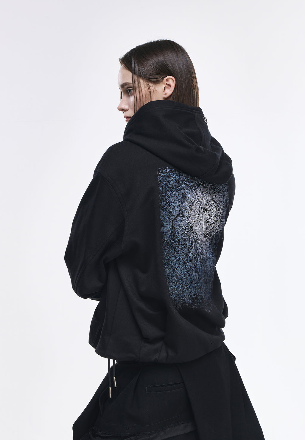 BENEDICTION EMBROIDERED HOOD ZIP UP