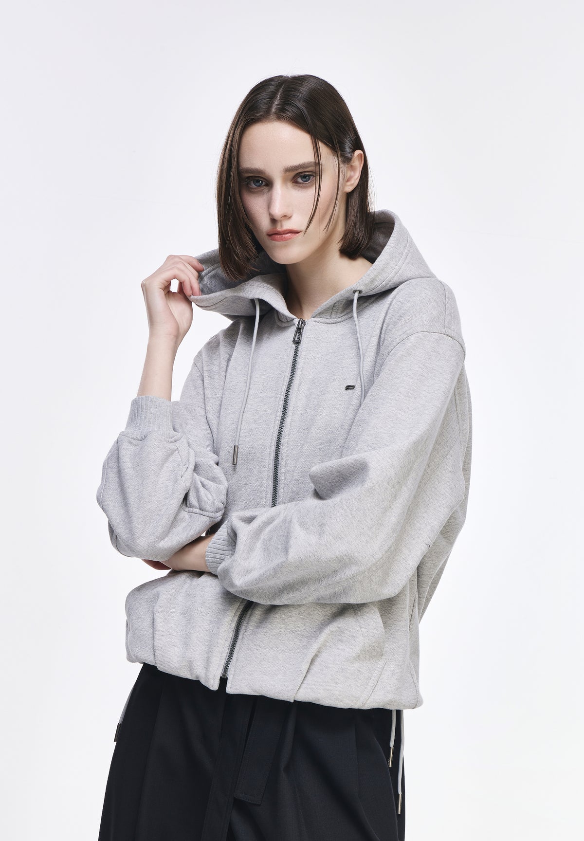 BENEDICTION EMBROIDERED HOOD ZIP UP