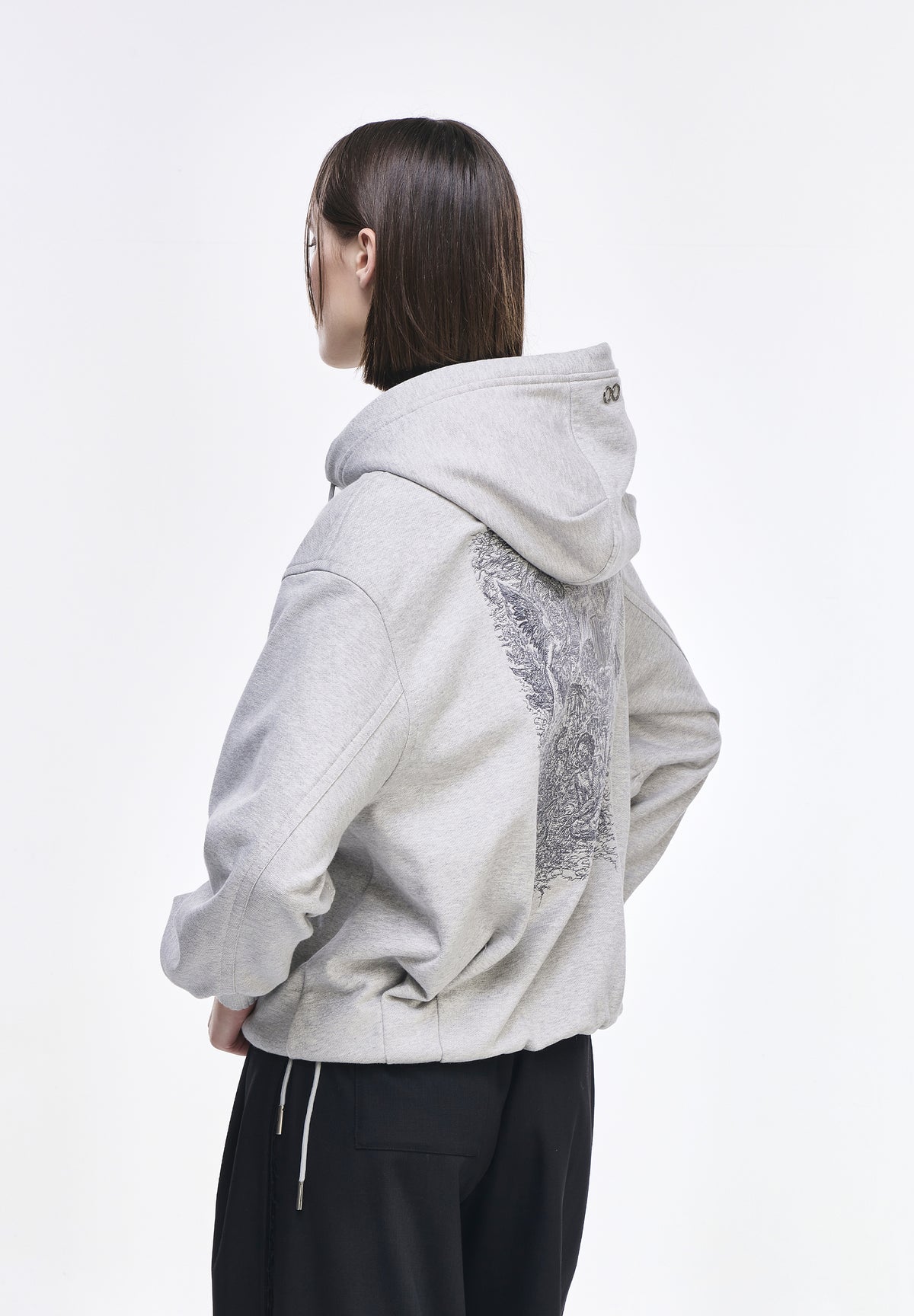 BENEDICTION EMBROIDERED HOOD ZIP UP