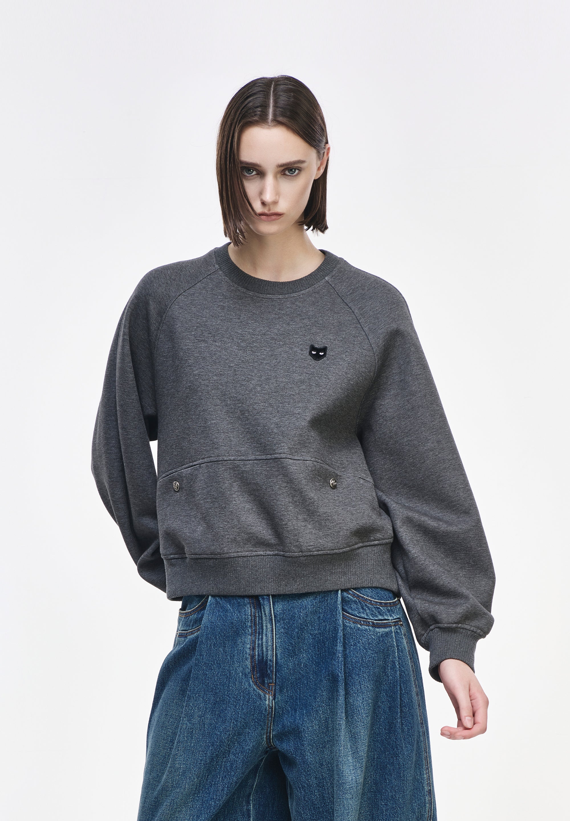 CURVED PANTHER SWEATSHIRT